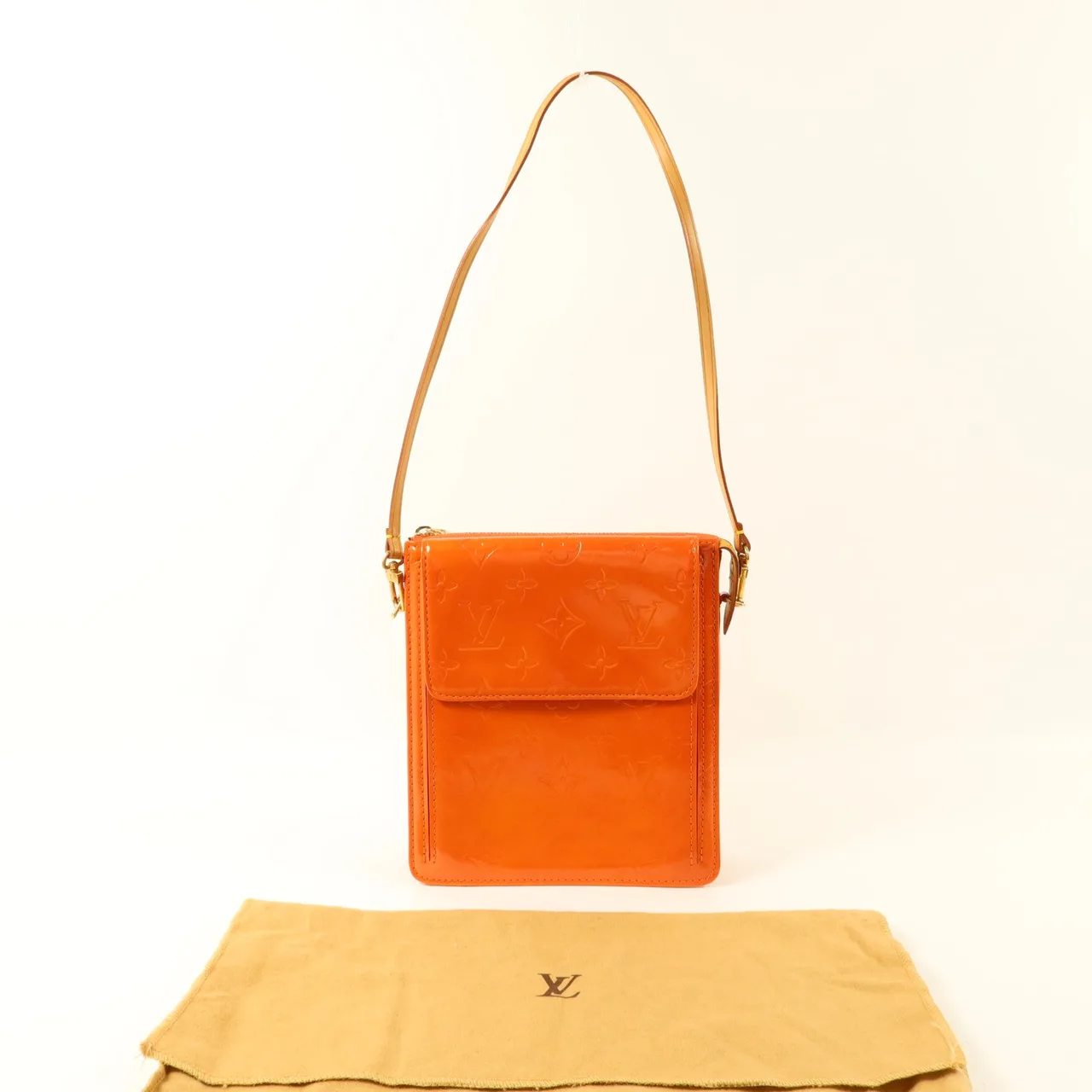 LOUIS VUITTON Motto M91137 肩背包 皮革 橘色 / Orange 皮革 中古品C - 縮圖 8