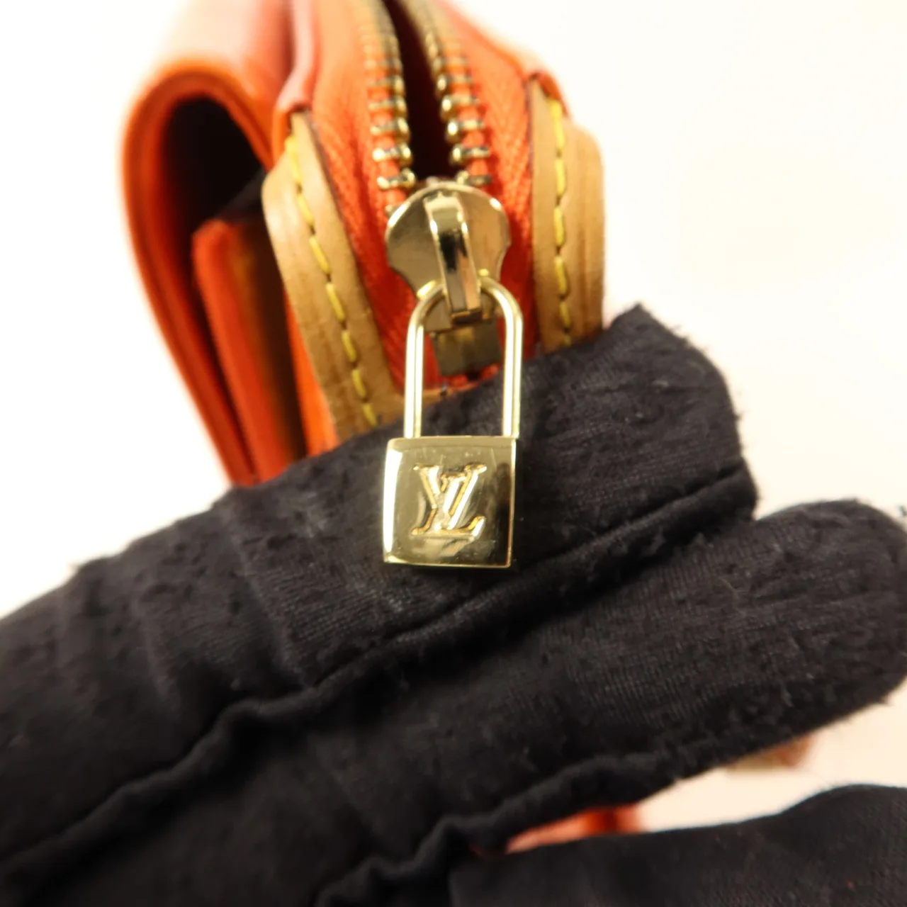 LOUIS VUITTON Motto M91137 肩背包 皮革 橘色 / Orange 皮革 中古品C - 縮圖 9