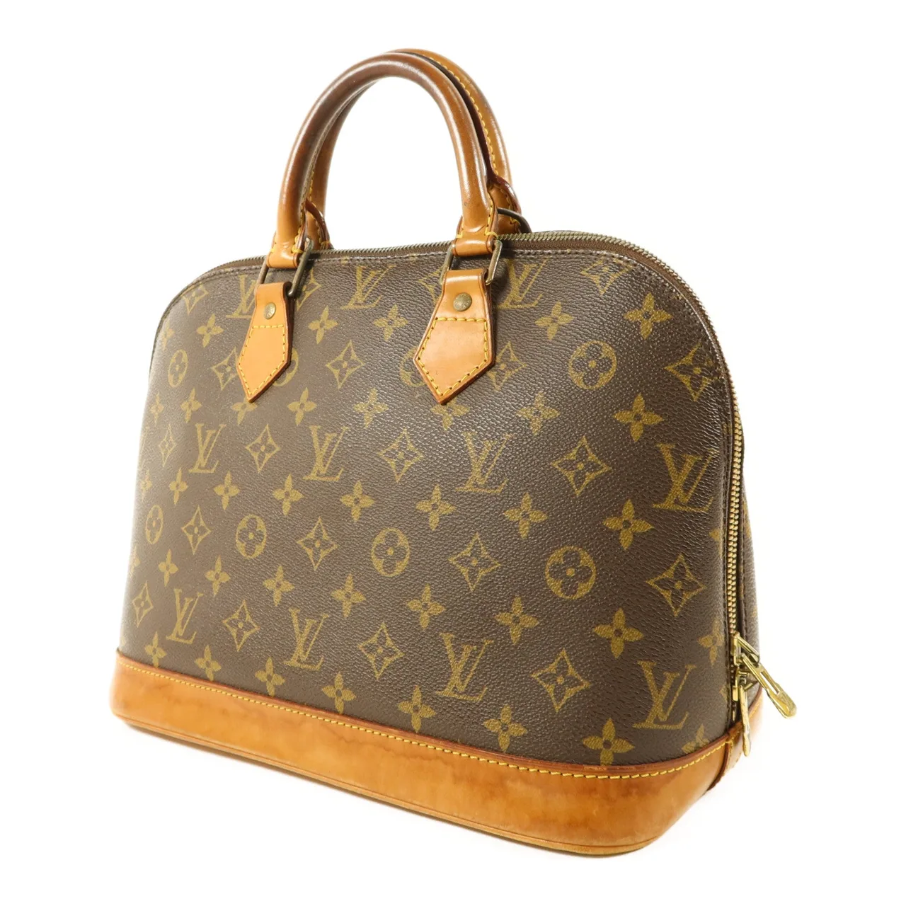 LOUIS VUITTON Alma M51130 Handbag Coated Canvas 棕色 / Brown Coated Canvas Rank C - Thumbnail 3