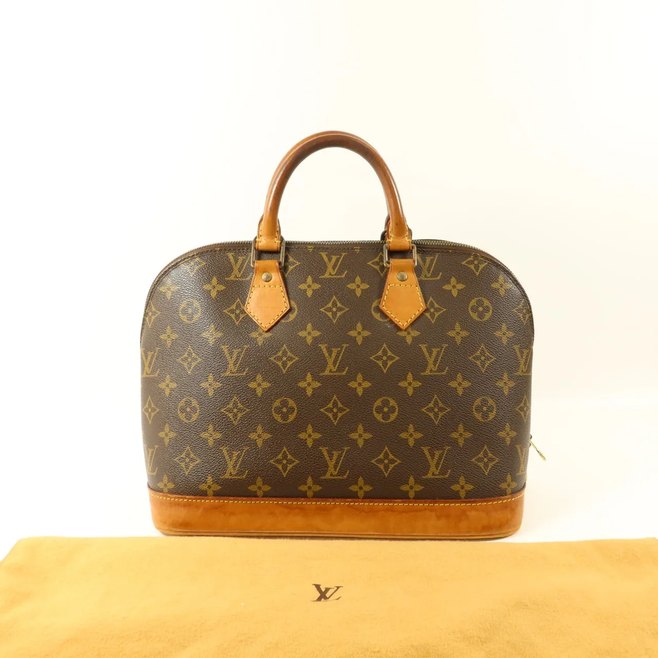 LOUIS VUITTON Alma M51130 Handbag Coated Canvas 棕色 / Brown Coated Canvas Rank C - Thumbnail 10