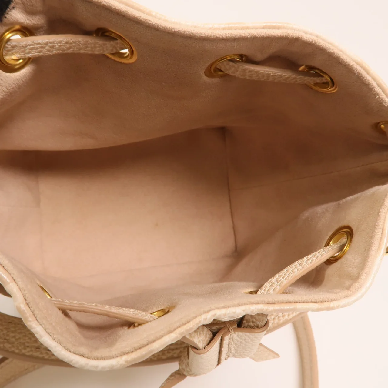 LOUIS VUITTON Nano Noe M81463 2-Way Bag Calfskin 棕色 / Light Pink Calfskin Rank B - Thumbnail 5