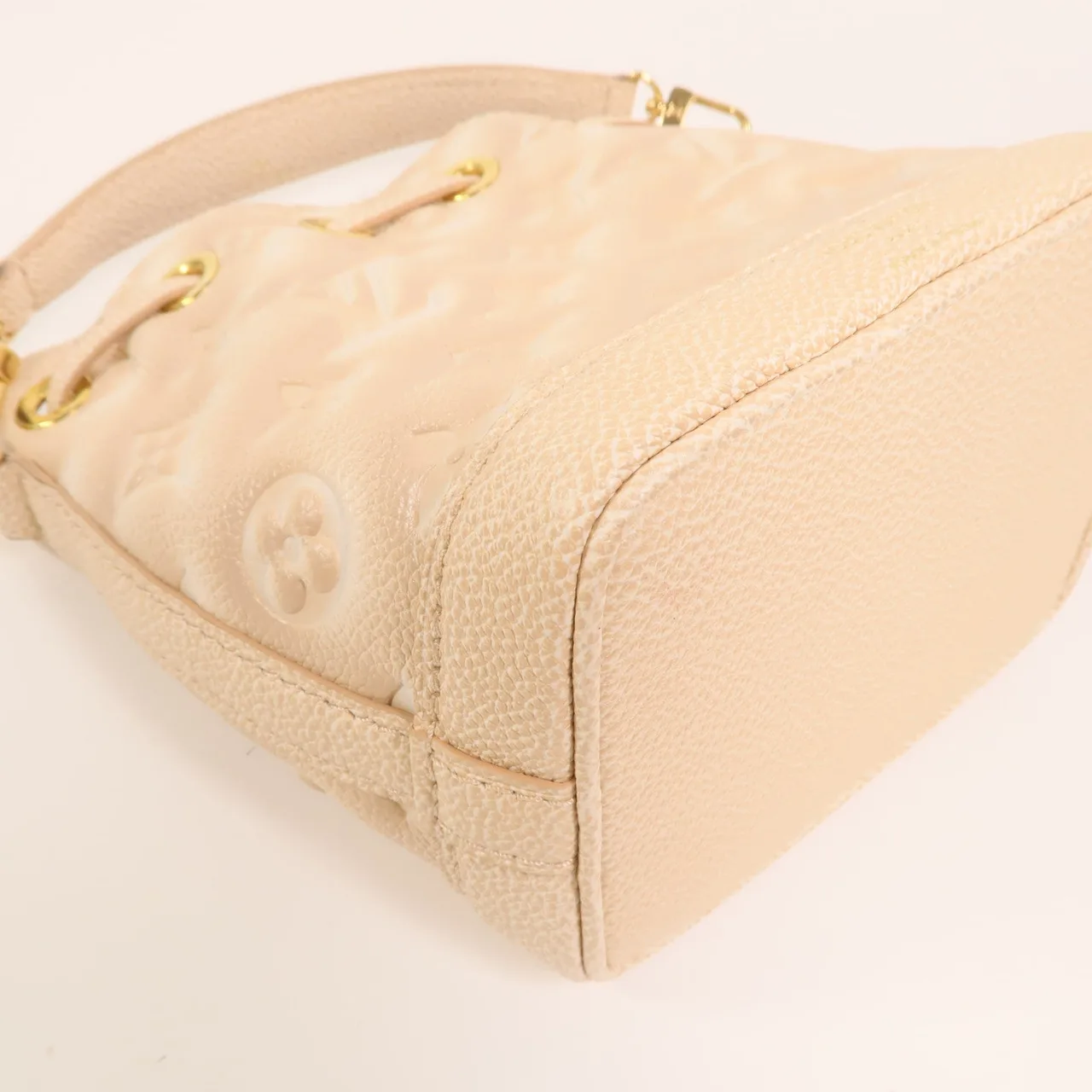 LOUIS VUITTON Nano Noe M81463 2-Way Bag Calfskin 棕色 / Light Pink Calfskin Rank B - Thumbnail 10