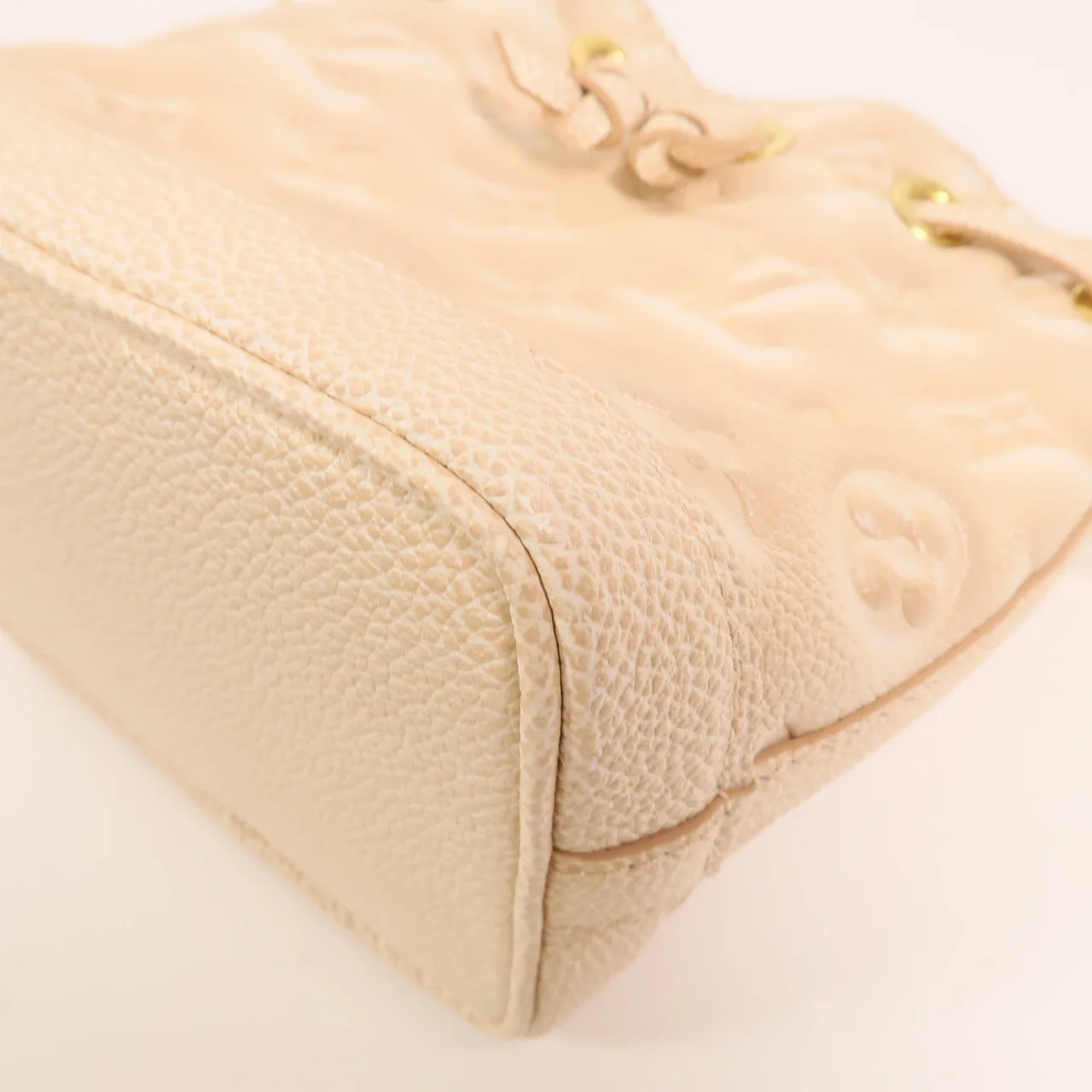 LOUIS VUITTON Nano Noe M81463 2-Way Bag Calfskin 棕色 / Light Pink Calfskin Rank B - Thumbnail 11