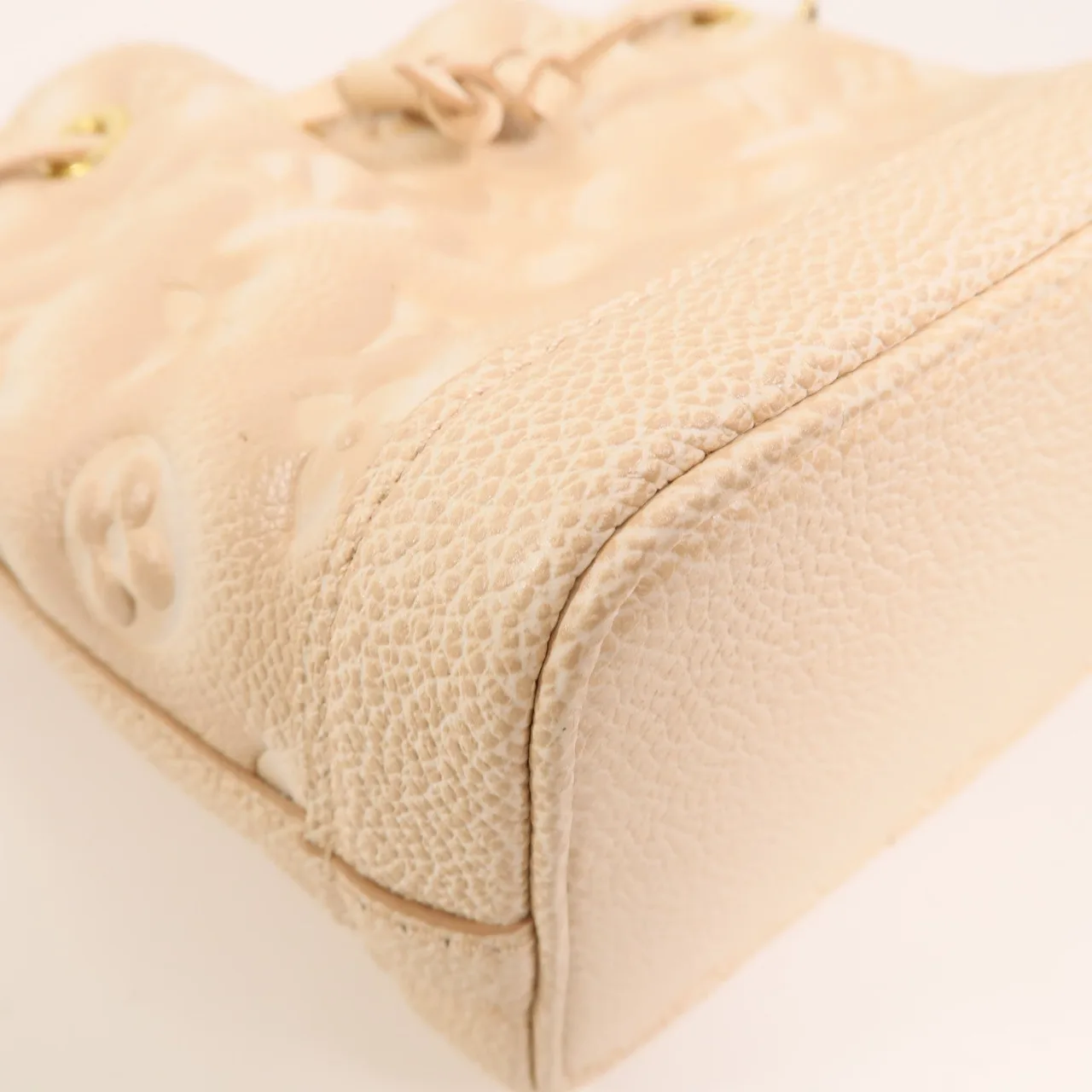 LOUIS VUITTON Nano Noe M81463 2-Way Bag Calfskin 棕色 / Light Pink Calfskin Rank B - Thumbnail 12