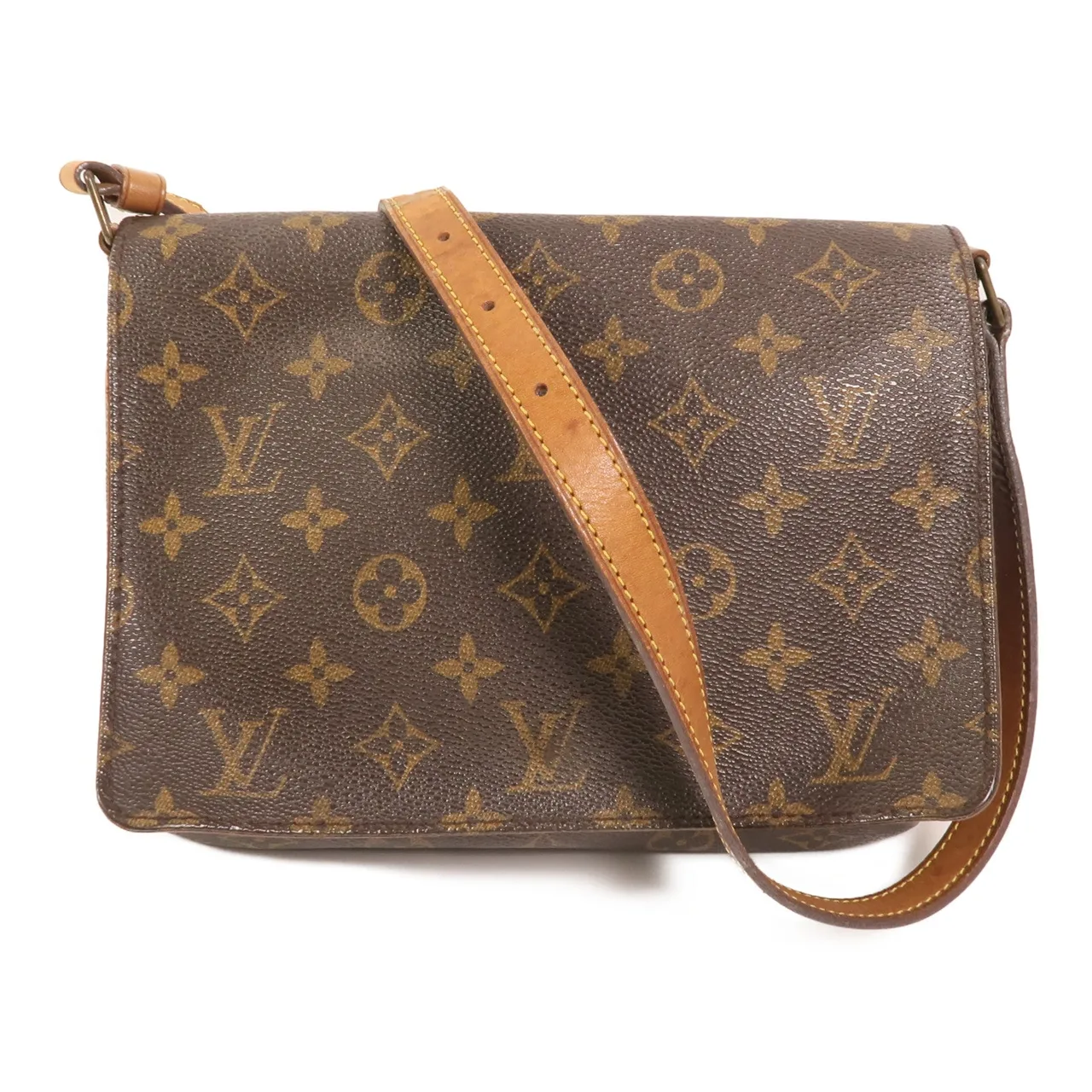 LOUIS VUITTON Musette Tango M51257 肩背包 塗層帆布 棕色 / Brown