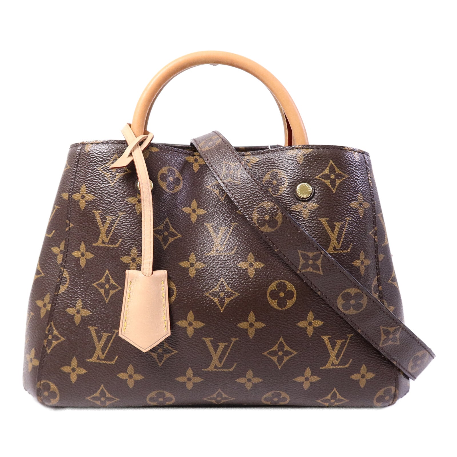 LOUIS VUITTON Montaigne M41055 2-Way Bag Coated Canvas