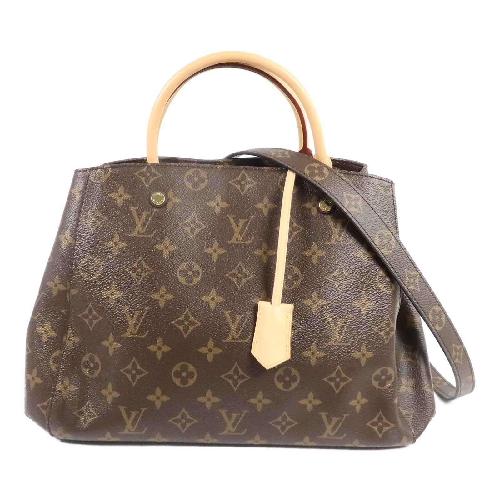 LOUIS VUITTON Montaigne M41056 2-Way Bag Coated Canvas