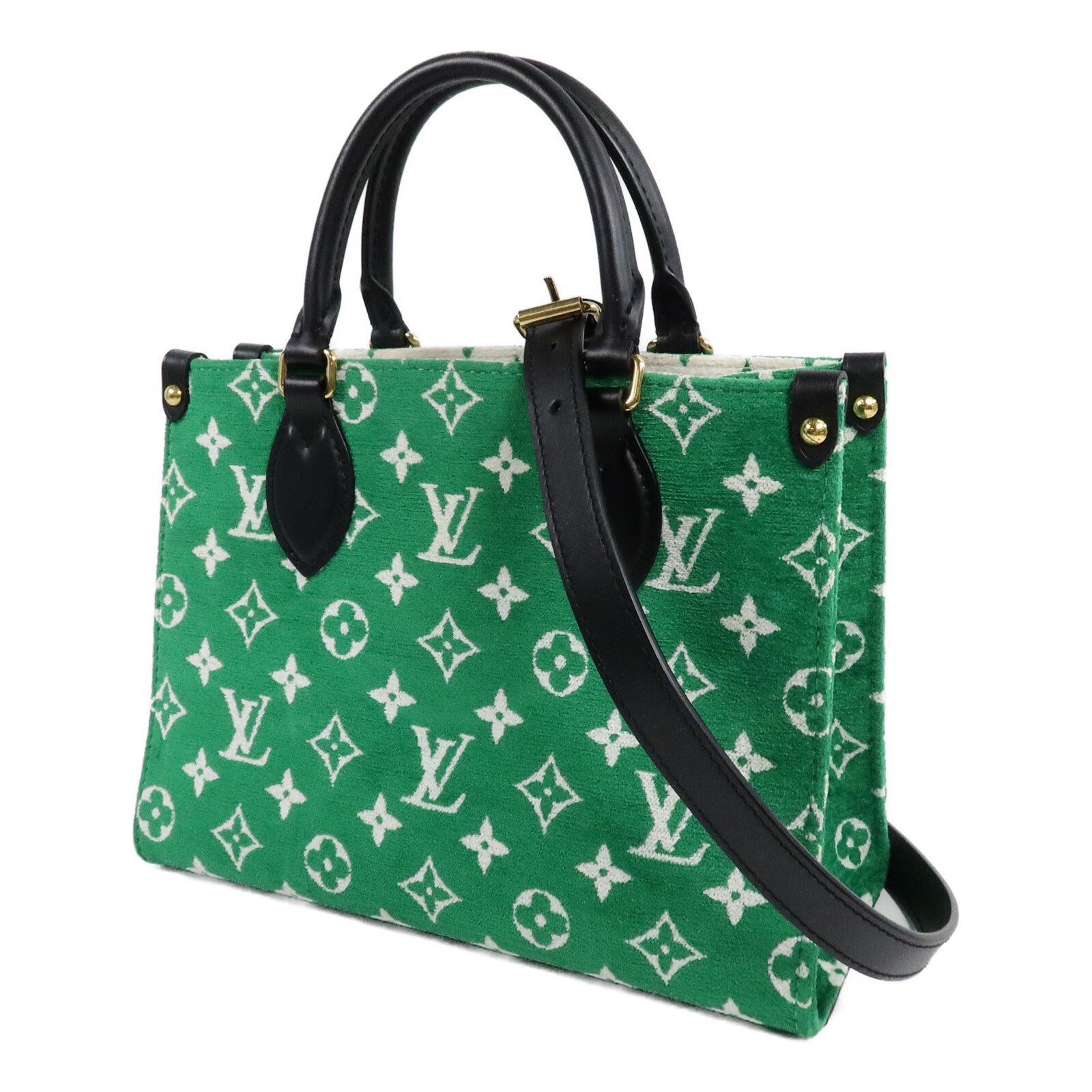 LOUIS VUITTON OnTheGo M46216 2-Way Bag x tufted velvet 3