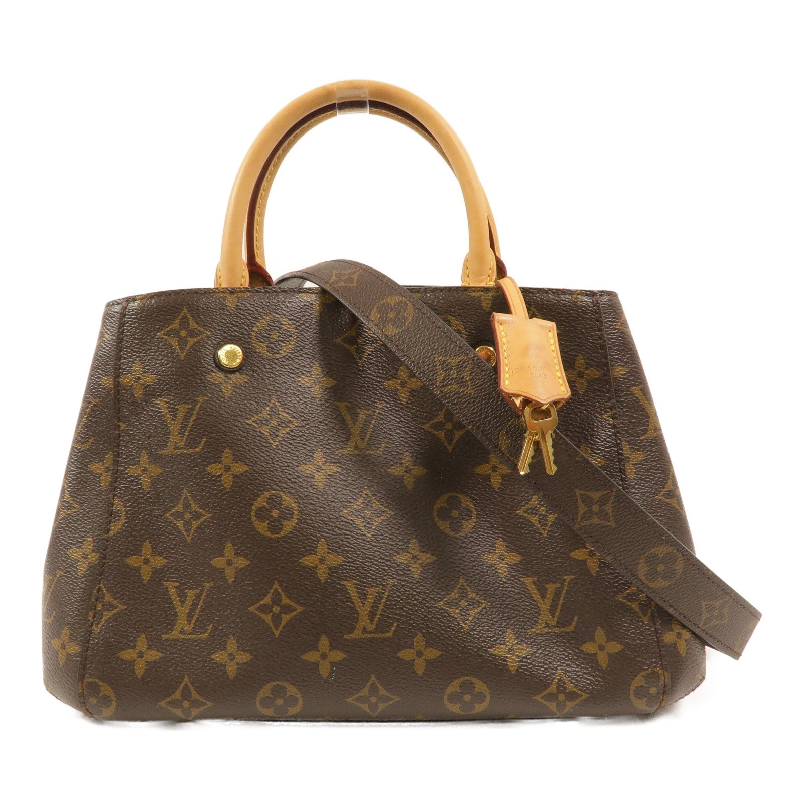 LOUIS VUITTON Montaigne M41055 2-Way Bag Coated Canvas