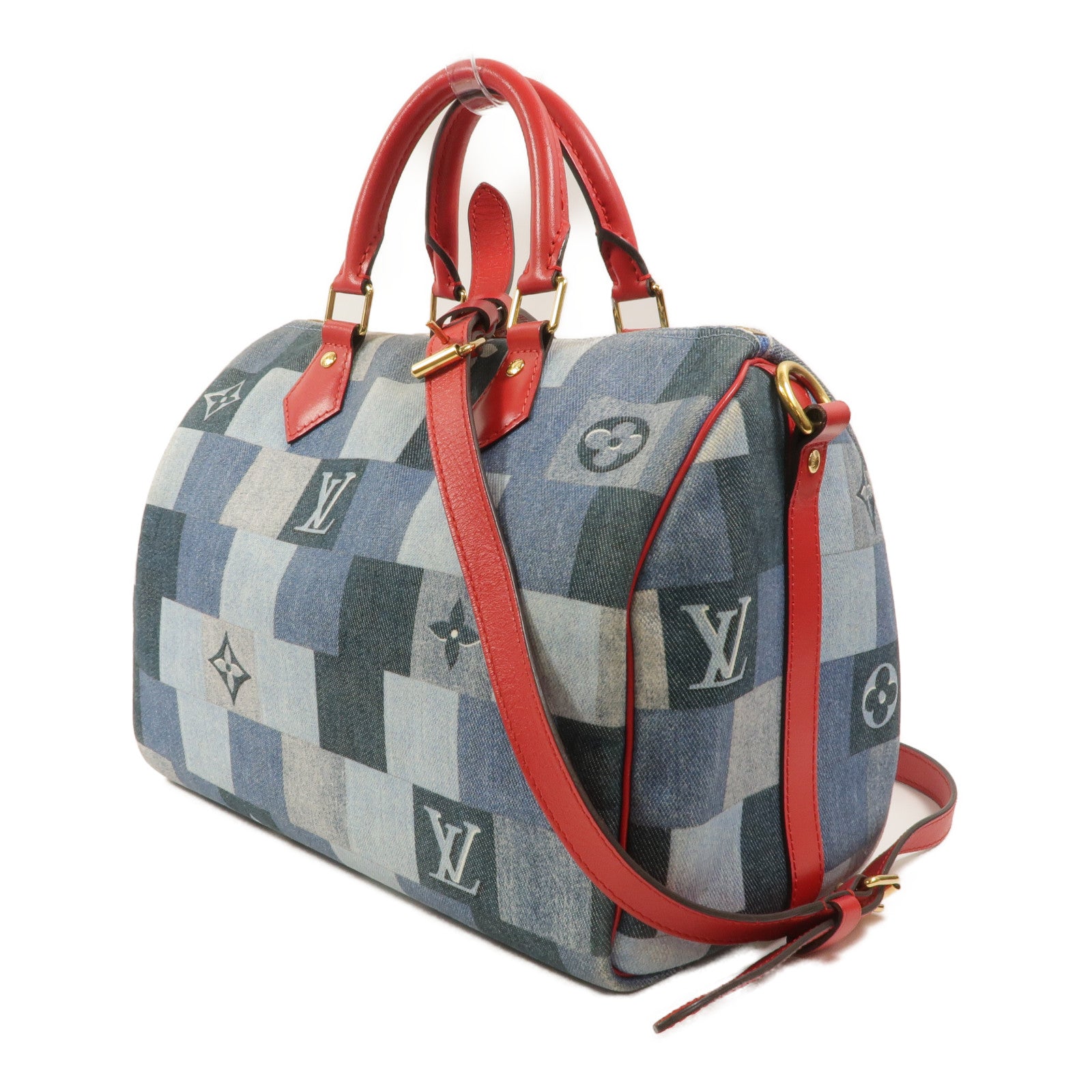 LOUIS VUITTON Speedy Bandouliere M45041 2-Way Bag denim 3