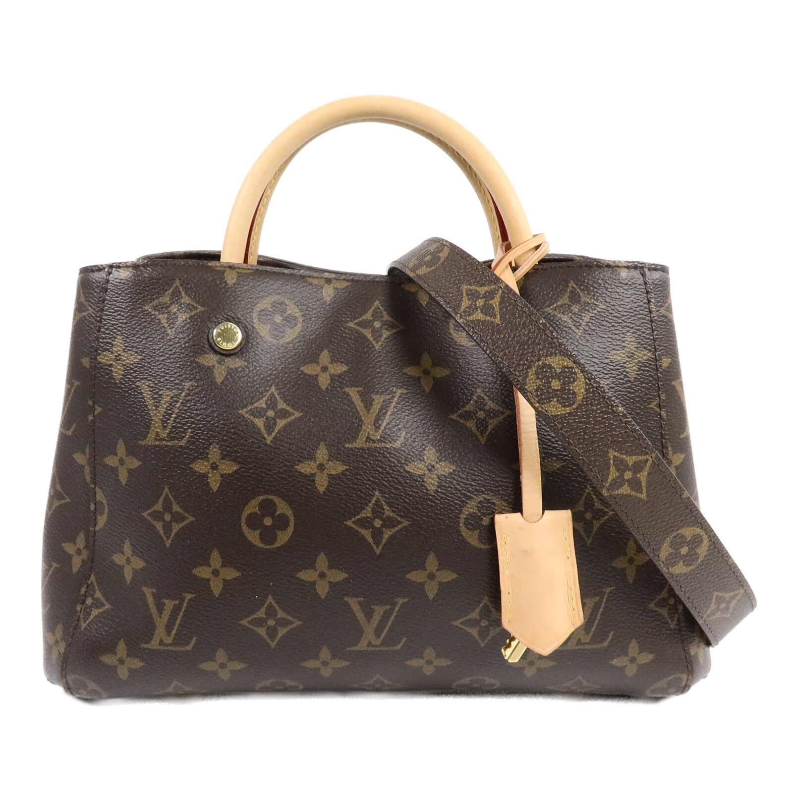 LOUIS VUITTON Montaigne M41055 2-Way Bag Coated Canvas