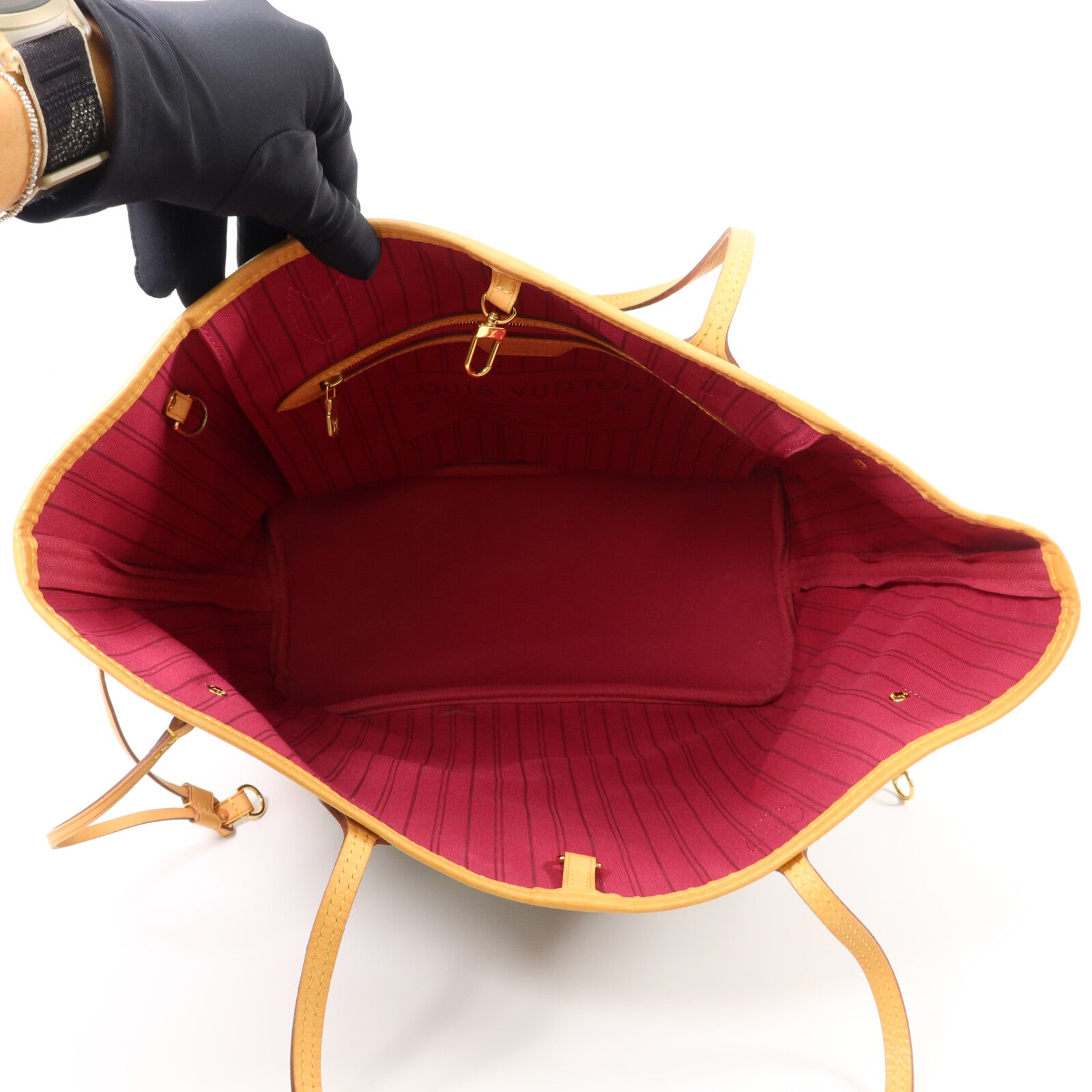 LOUIS VUITTON Neverfull M43988 托特包 塗層帆布 5