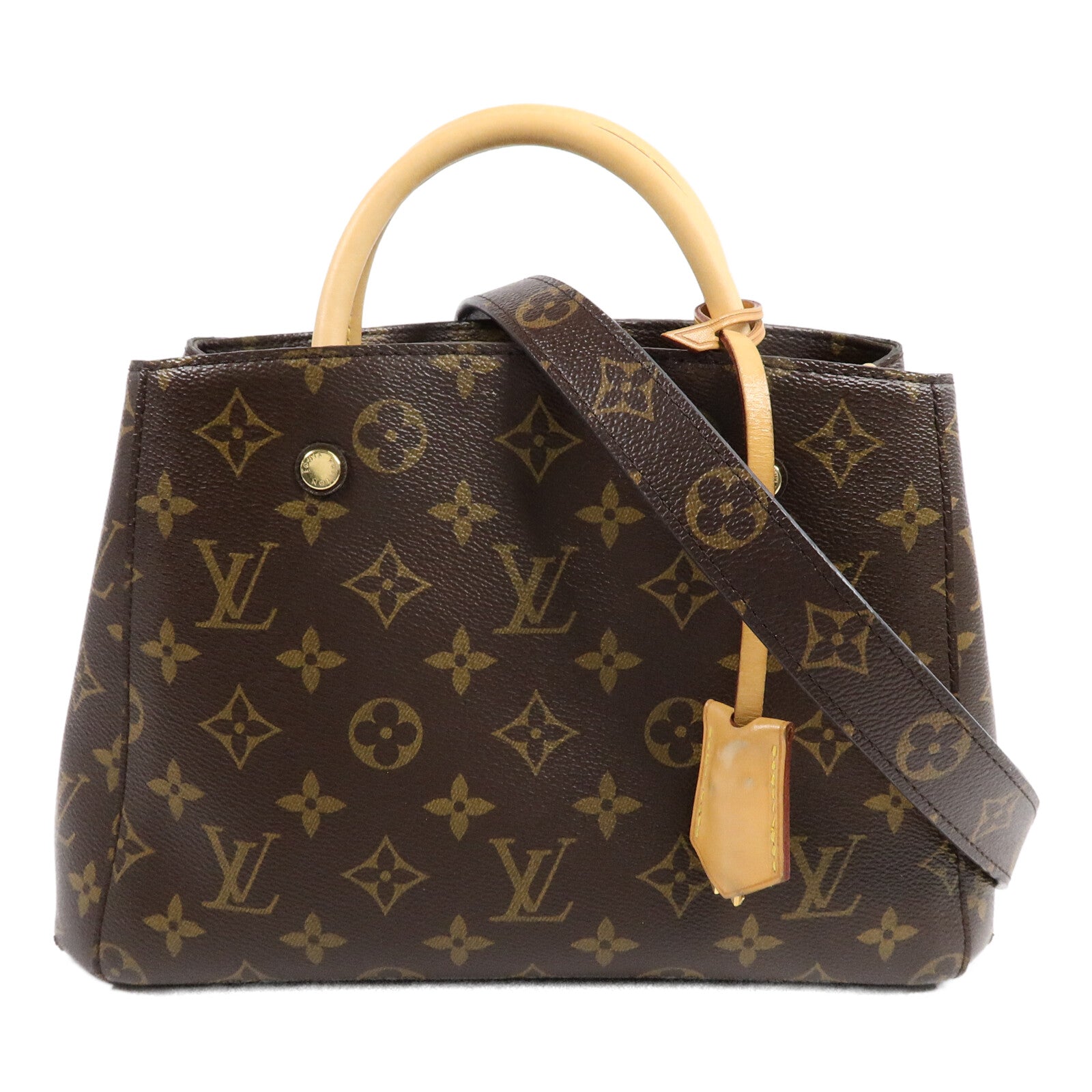 LOUIS VUITTON Montaigne M41055 2-Way Bag Coated Canvas