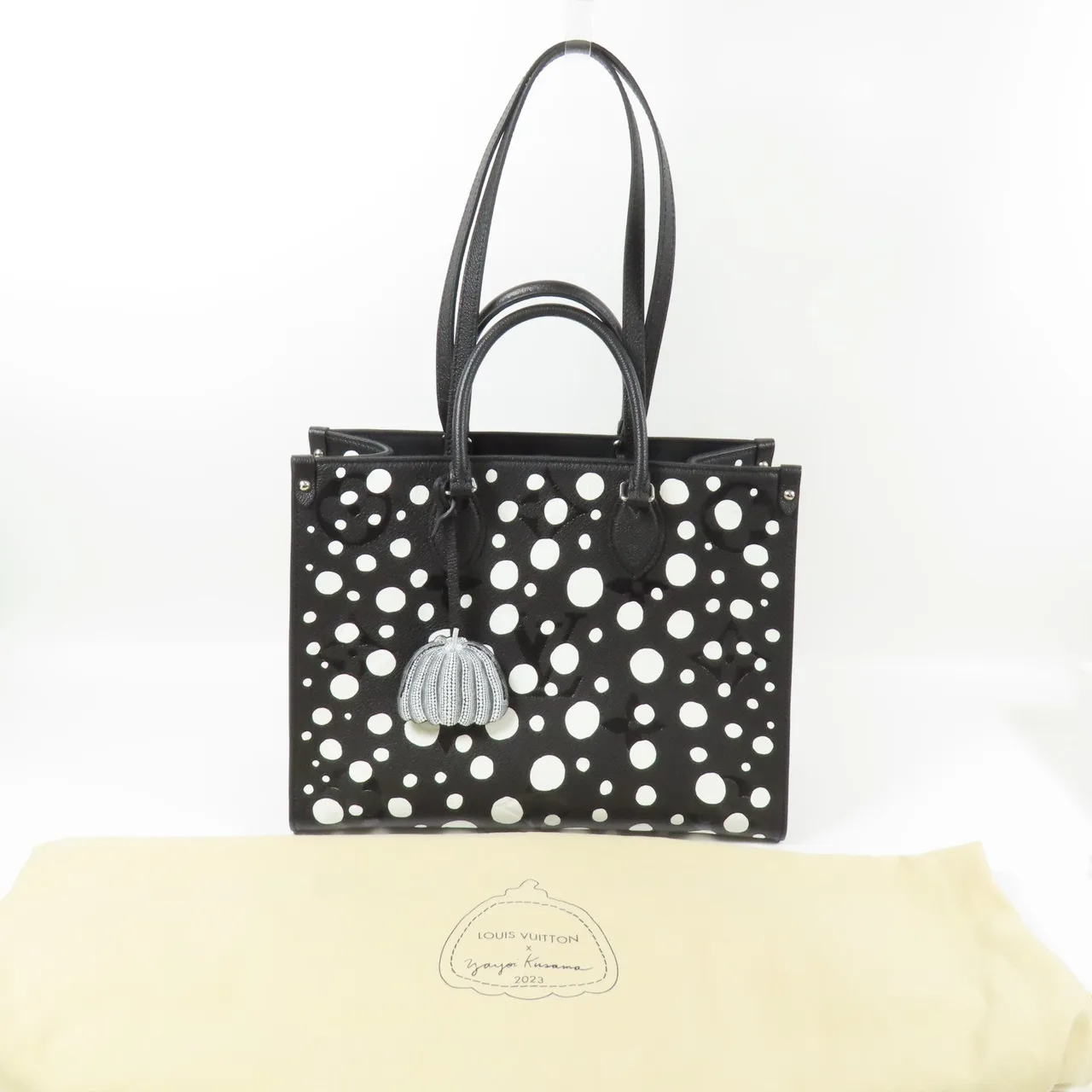 LOUIS VUITTON OnTheGo M46389 兩用包 皮革 黑色 / Black 皮革 中古品A - 縮圖 13