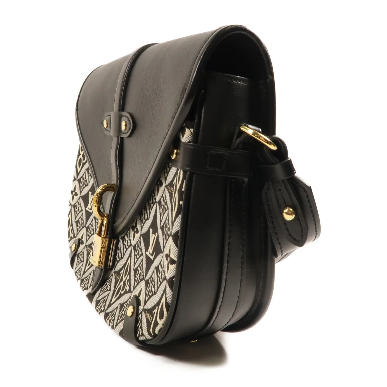 LOUIS VUITTON Saumur M57488 肩背包 皮革 黑色 皮革 中古品A - 縮圖 3