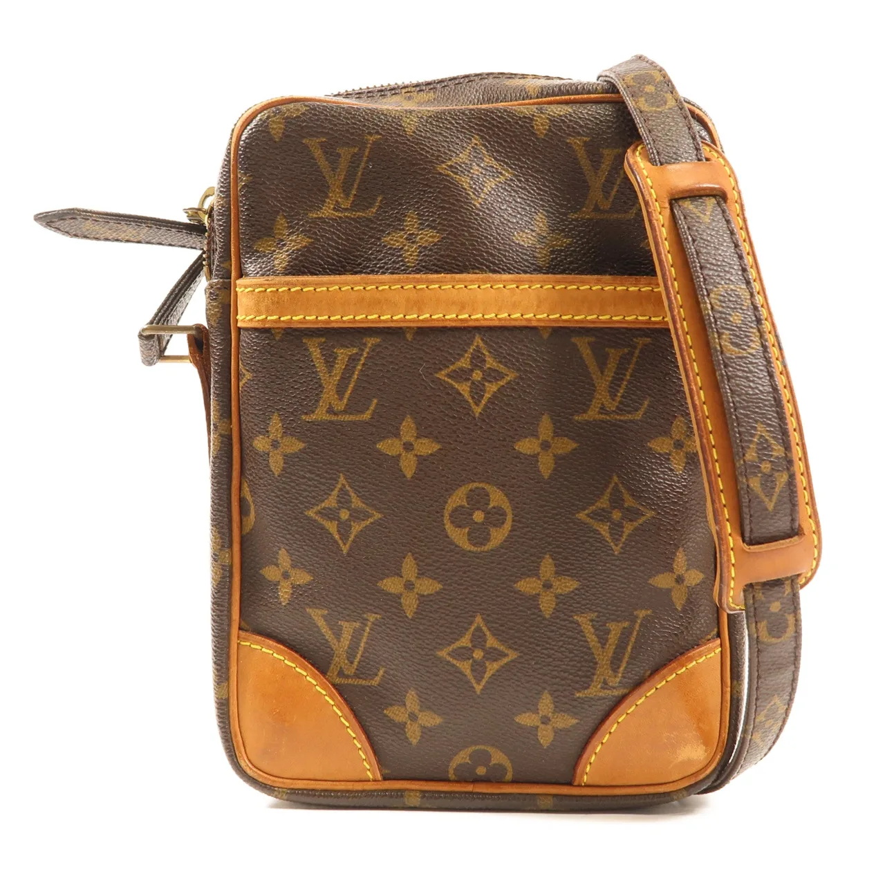 LOUIS VUITTON Danube M45266 肩背包 塗層帆布 棕色