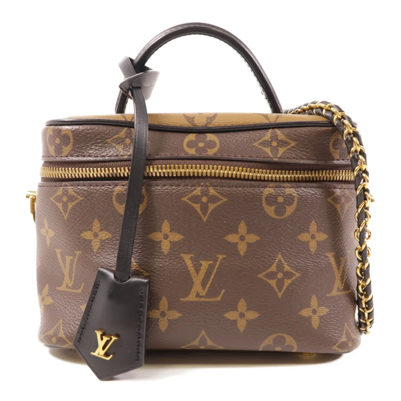 LOUIS VUITTON Vanity M45165 兩用包 塗層帆布 棕色 / Brown