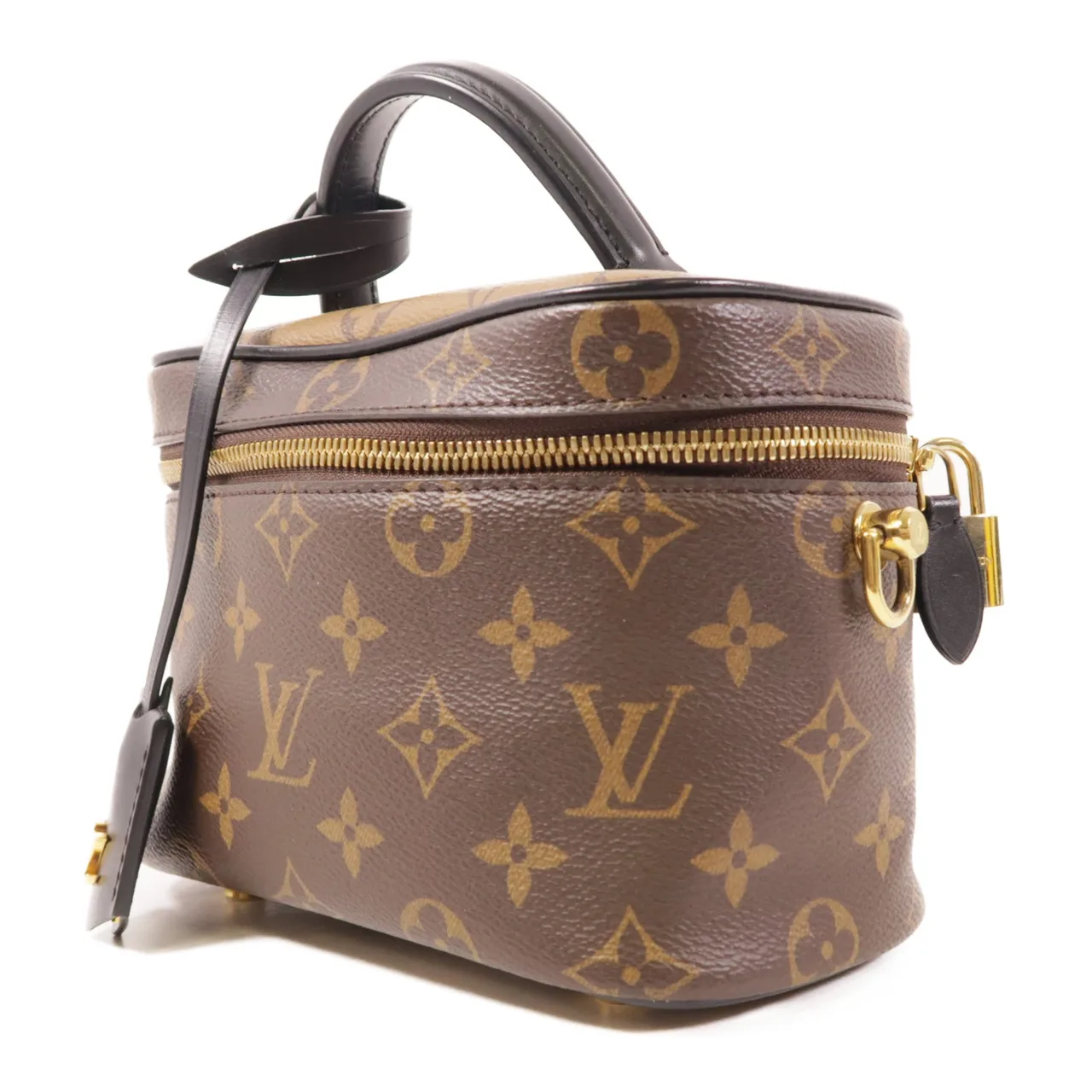LOUIS VUITTON Vanity M45165 兩用包 塗層帆布 棕色 / Brown 塗層帆布 中古品B - 縮圖 3