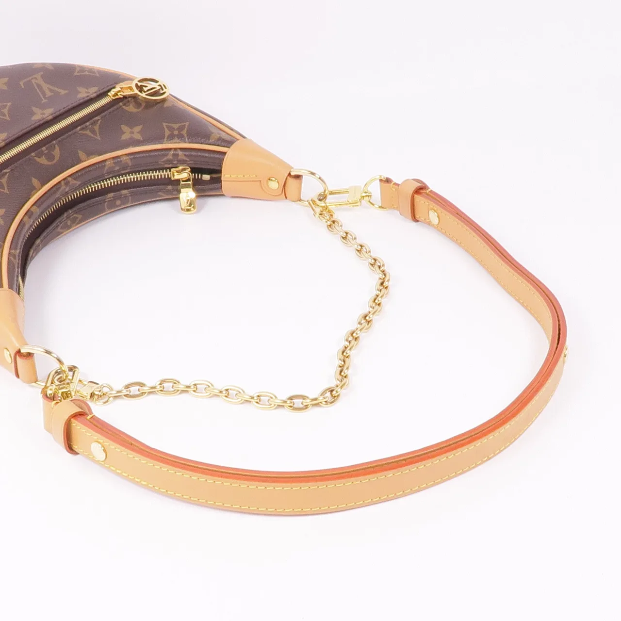 LOUIS VUITTON Loop M81098 兩用包 塗層帆布 棕色 / Brown 塗層帆布 中古品A - 縮圖 9