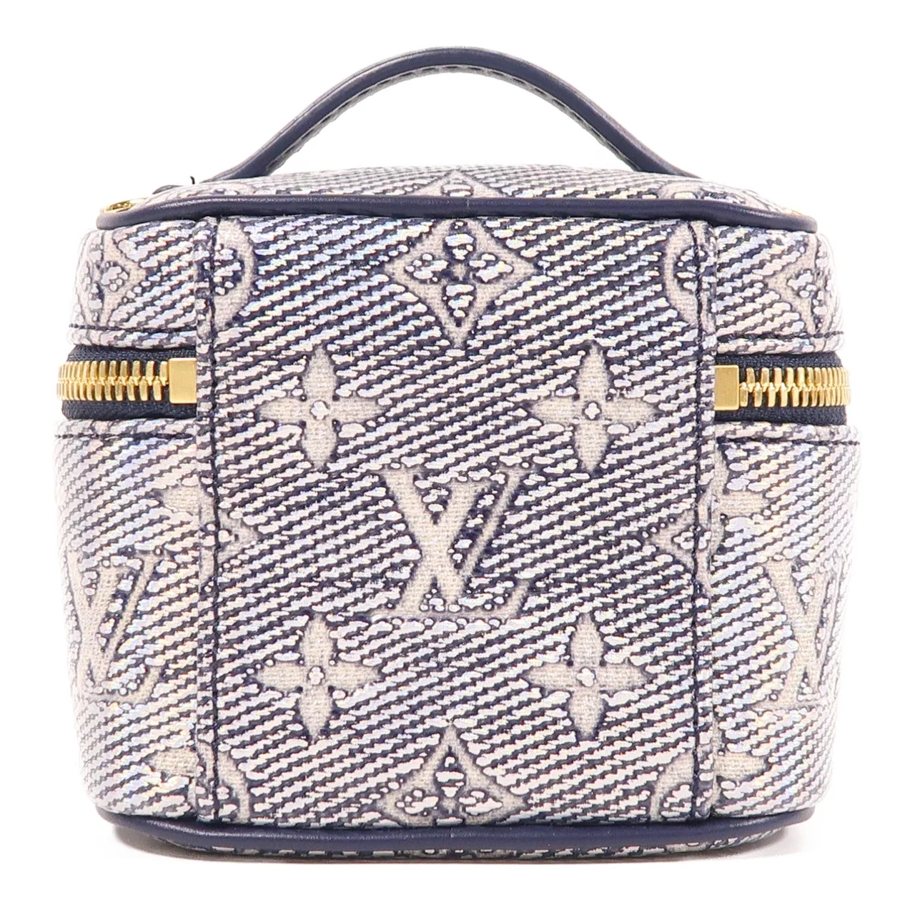 LOUIS VUITTON Vanity M82467 兩用包 塗層帆布 藍色 / 銀色 / Blue 塗層帆布 中古品A - 縮圖 2