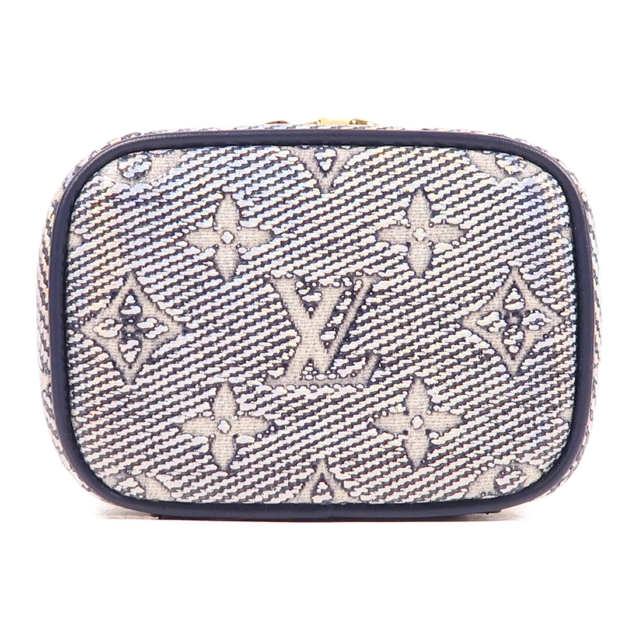 LOUIS VUITTON Vanity M82467 兩用包 塗層帆布 藍色 / 銀色 / Blue 塗層帆布 中古品A - 縮圖 4