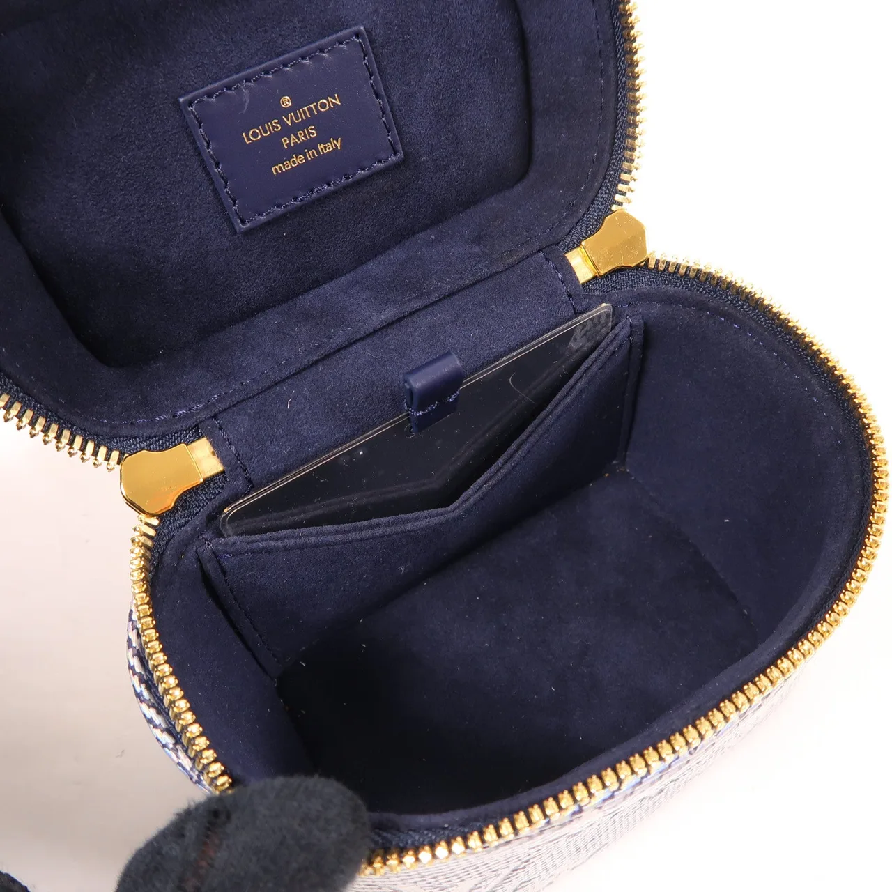 LOUIS VUITTON Vanity M82467 兩用包 塗層帆布 藍色 / 銀色 / Blue 塗層帆布 中古品A - 縮圖 5