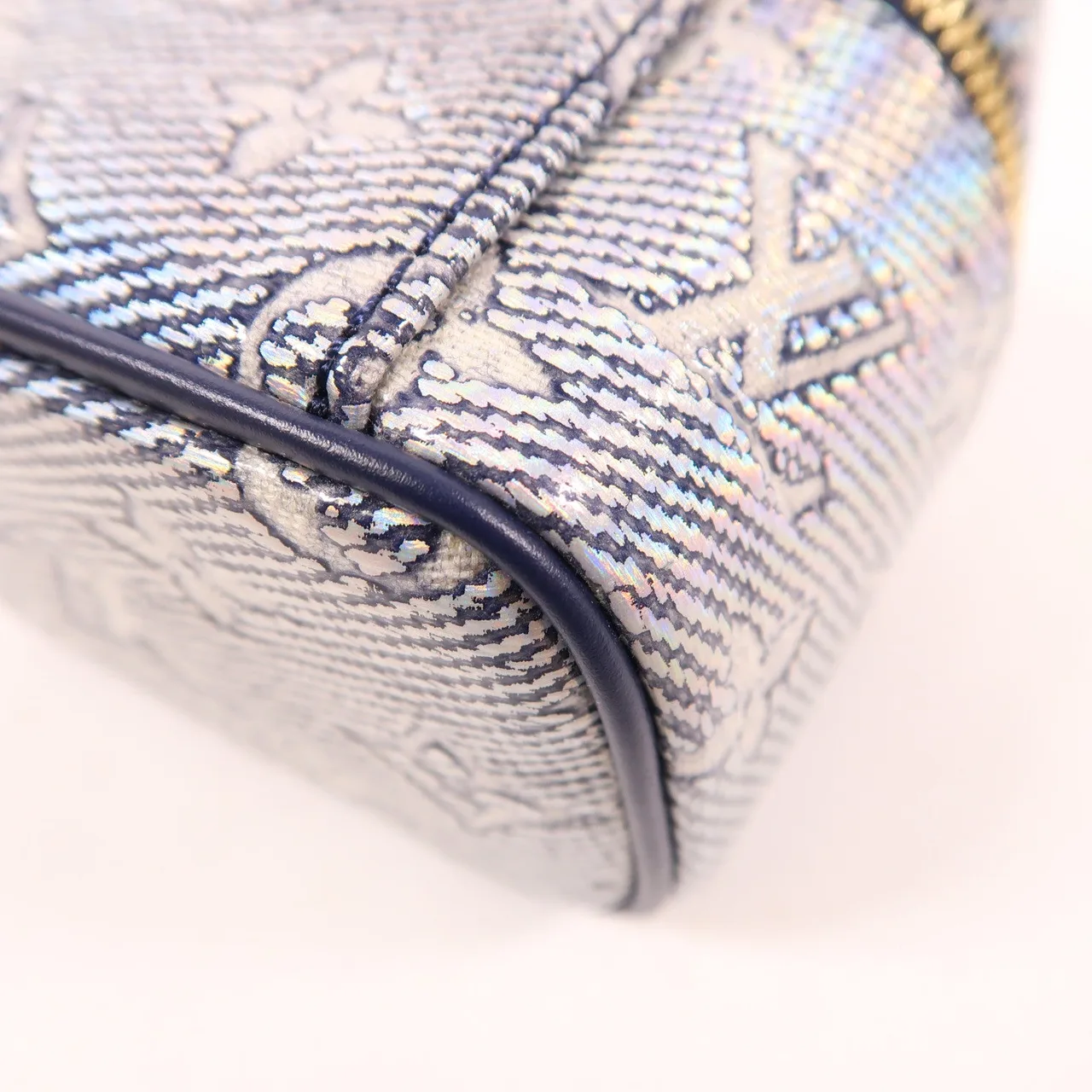 LOUIS VUITTON Vanity M82467 兩用包 塗層帆布 藍色 / 銀色 / Blue 塗層帆布 中古品A - 縮圖 11