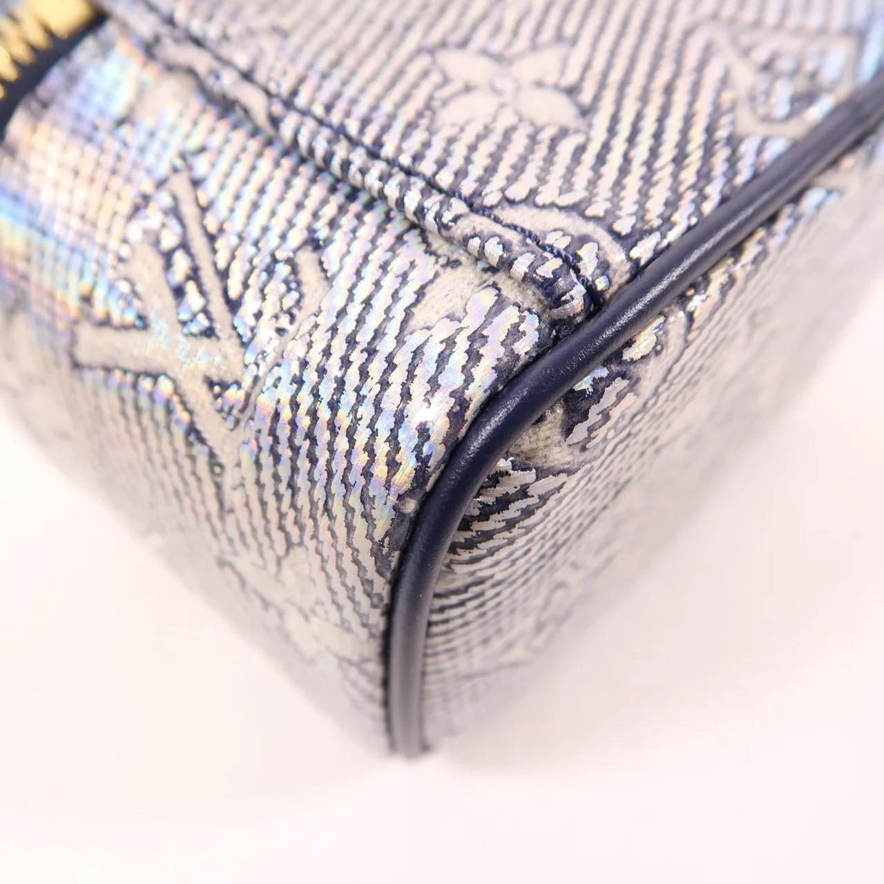 LOUIS VUITTON Vanity M82467 兩用包 塗層帆布 藍色 / 銀色 / Blue 塗層帆布 中古品A - 縮圖 12