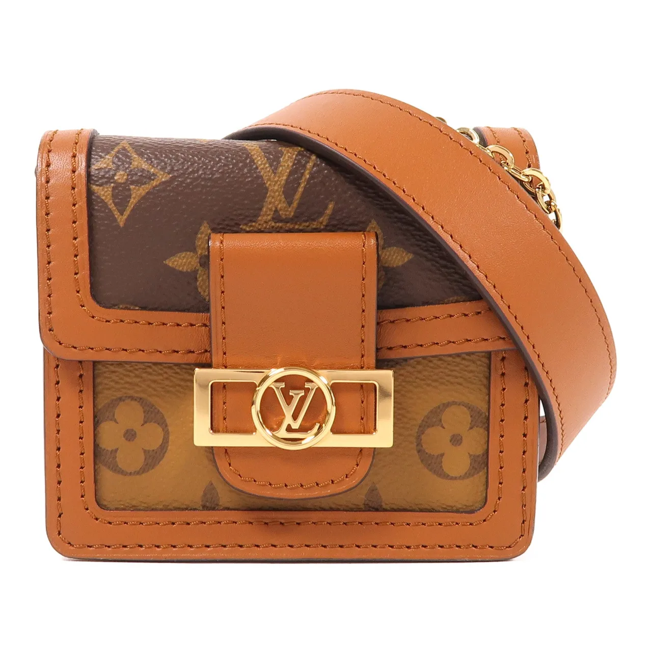LOUIS VUITTON Dauphine M68621 Belt Bag Coated Canvas 棕色