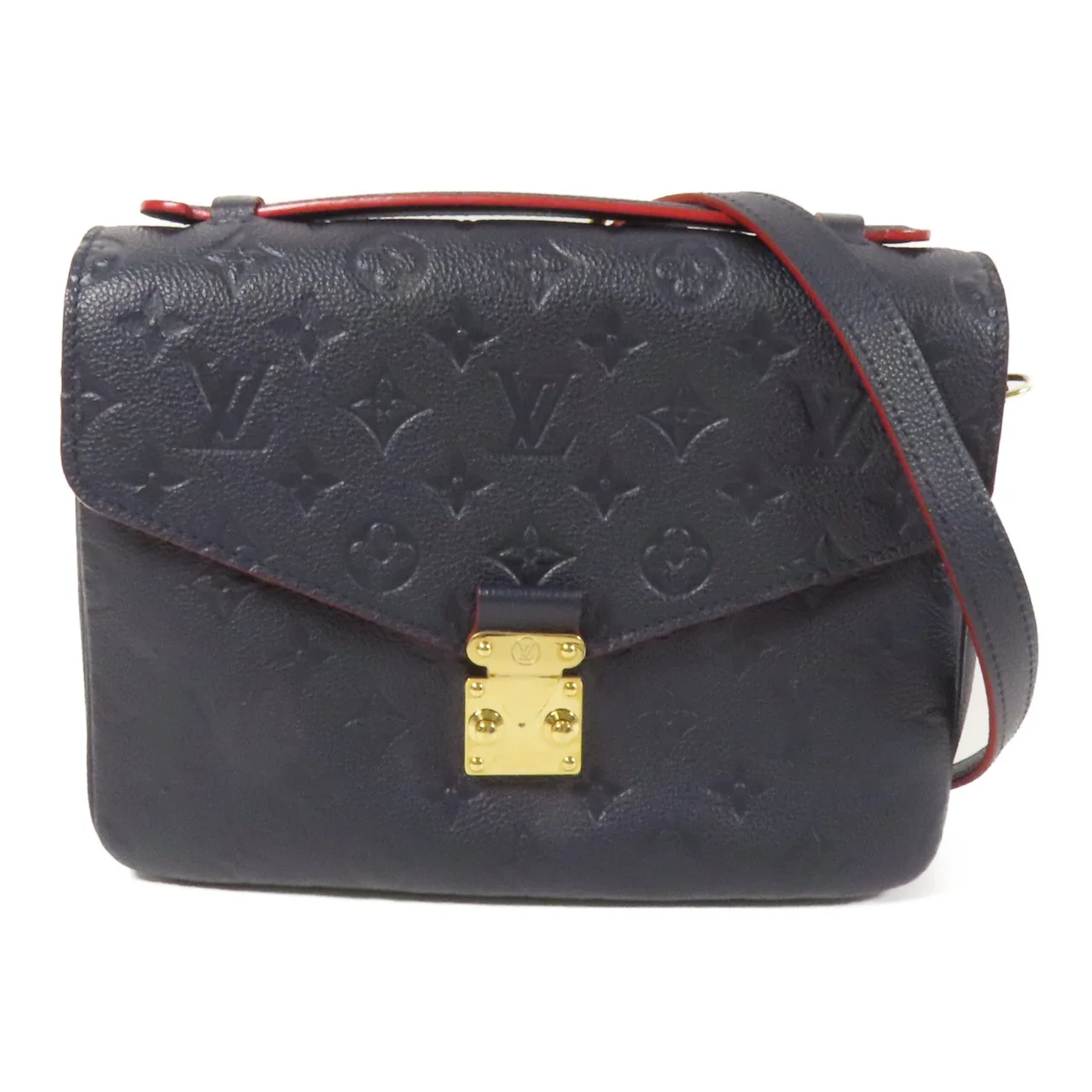 LOUIS VUITTON Pochette Metis M44071 2-Way Bag Calfskin 海軍藍