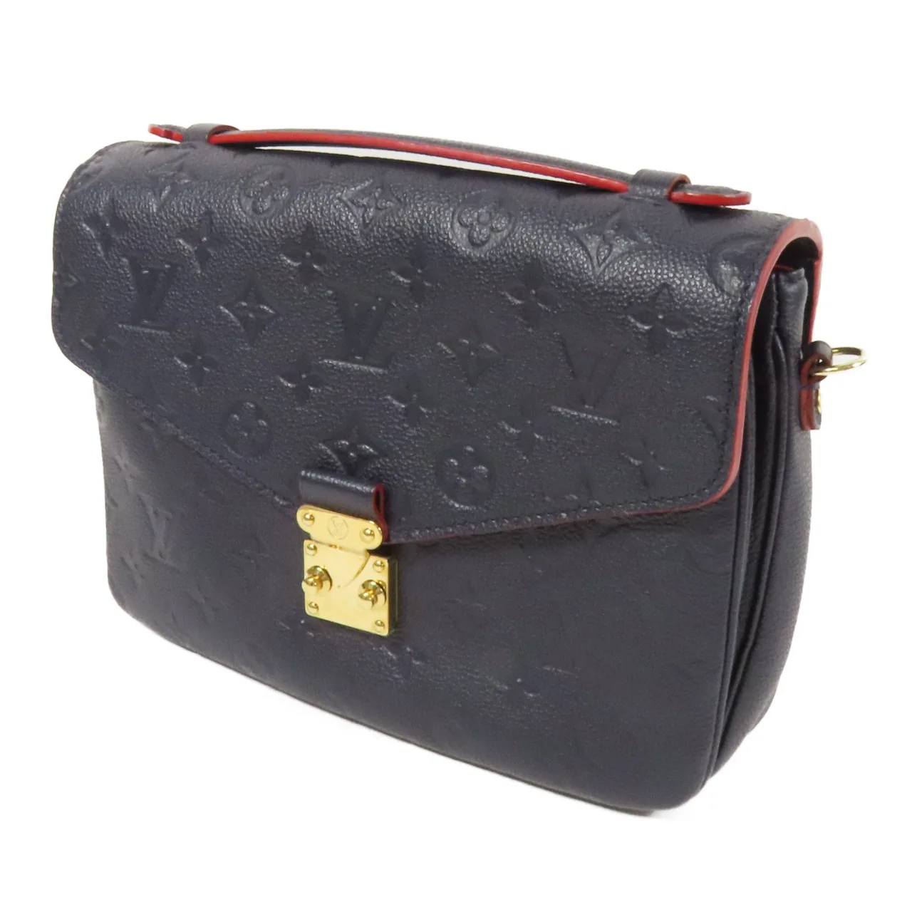 LOUIS VUITTON Pochette Metis M44071 兩用包 牛皮 海軍藍 牛皮 中古品A - 縮圖 3