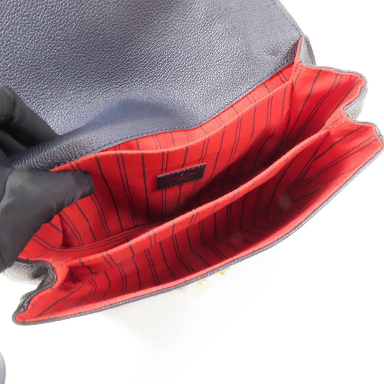 LOUIS VUITTON Pochette Metis M44071 兩用包 牛皮 海軍藍 牛皮 中古品A - 縮圖 6