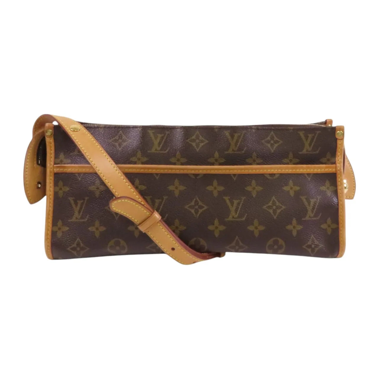 LOUIS VUITTON Popincourt M40008 肩背包 塗層帆布 棕色 / Brown