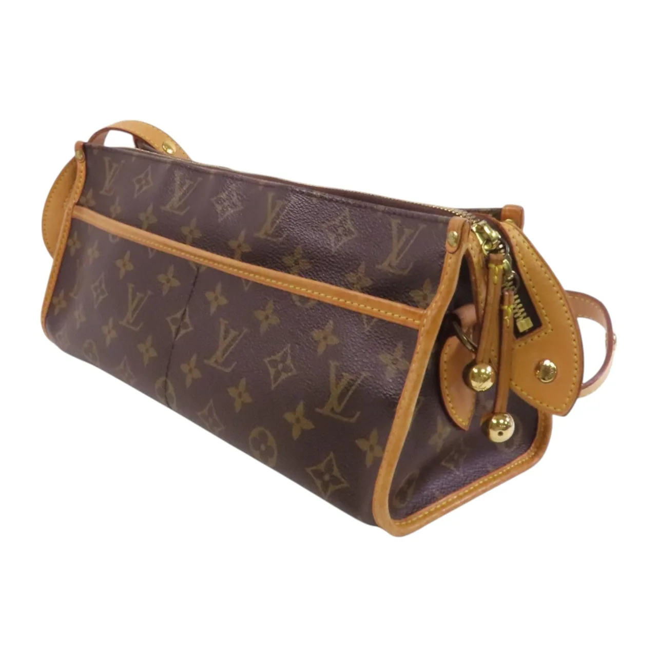 LOUIS VUITTON Popincourt M40008 肩背包 塗層帆布 棕色 / Brown 塗層帆布 中古品B - 縮圖 3