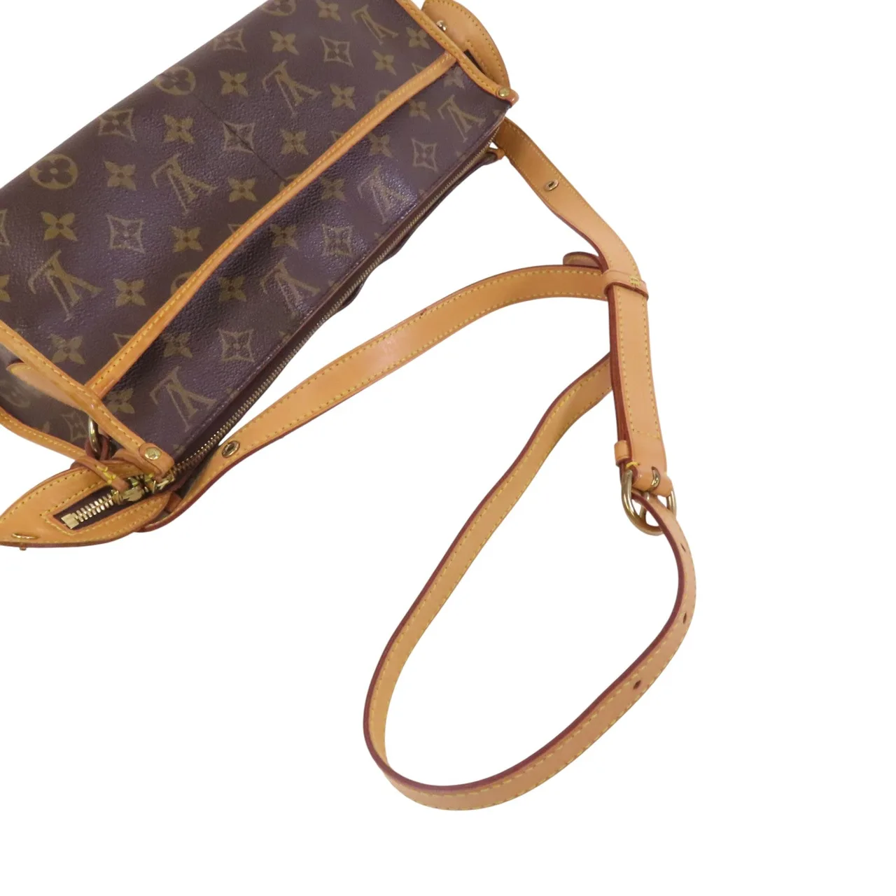 LOUIS VUITTON Popincourt M40008 肩背包 塗層帆布 棕色 / Brown 塗層帆布 中古品B - 縮圖 8