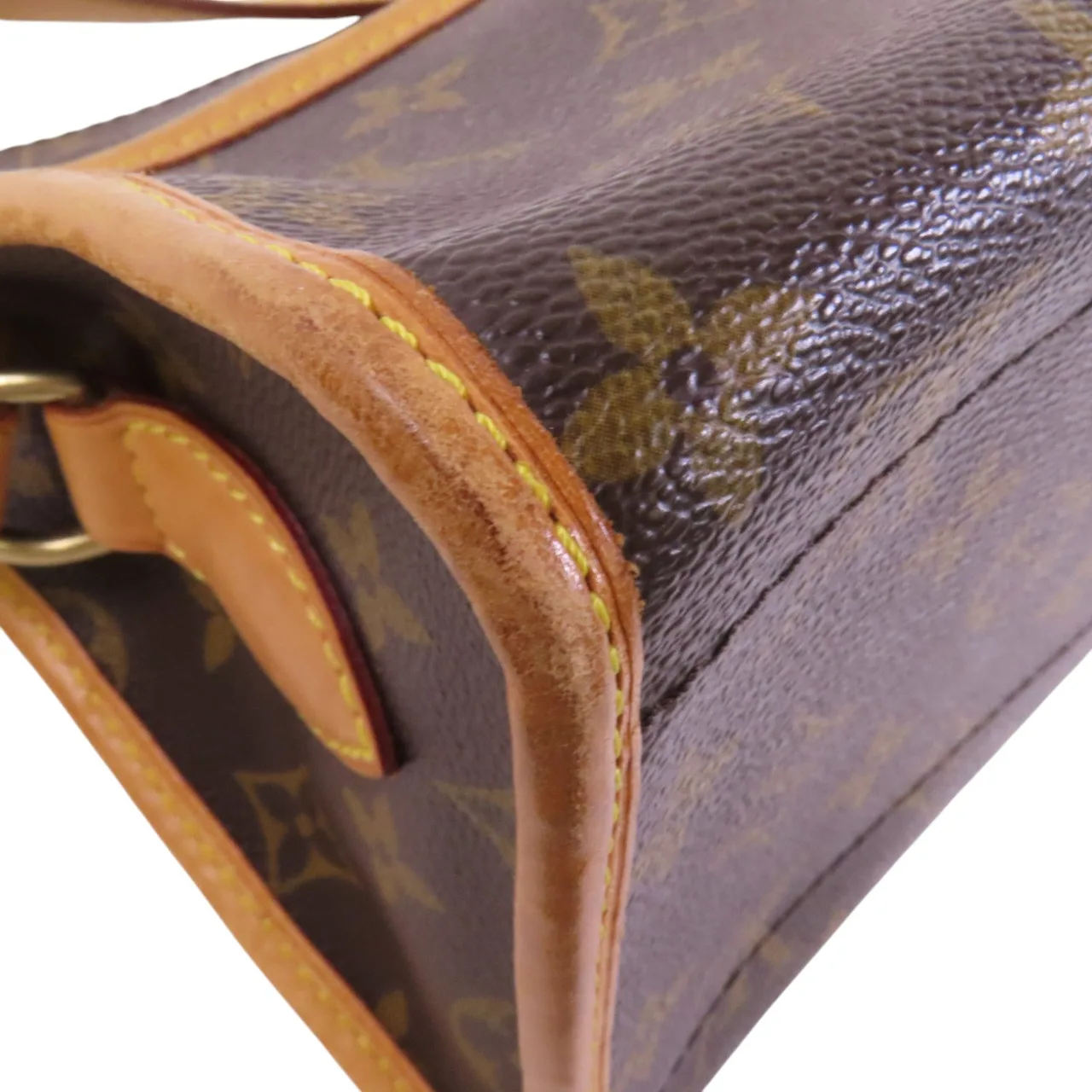 LOUIS VUITTON Popincourt M40008 肩背包 塗層帆布 棕色 / Brown 塗層帆布 中古品B - 縮圖 13