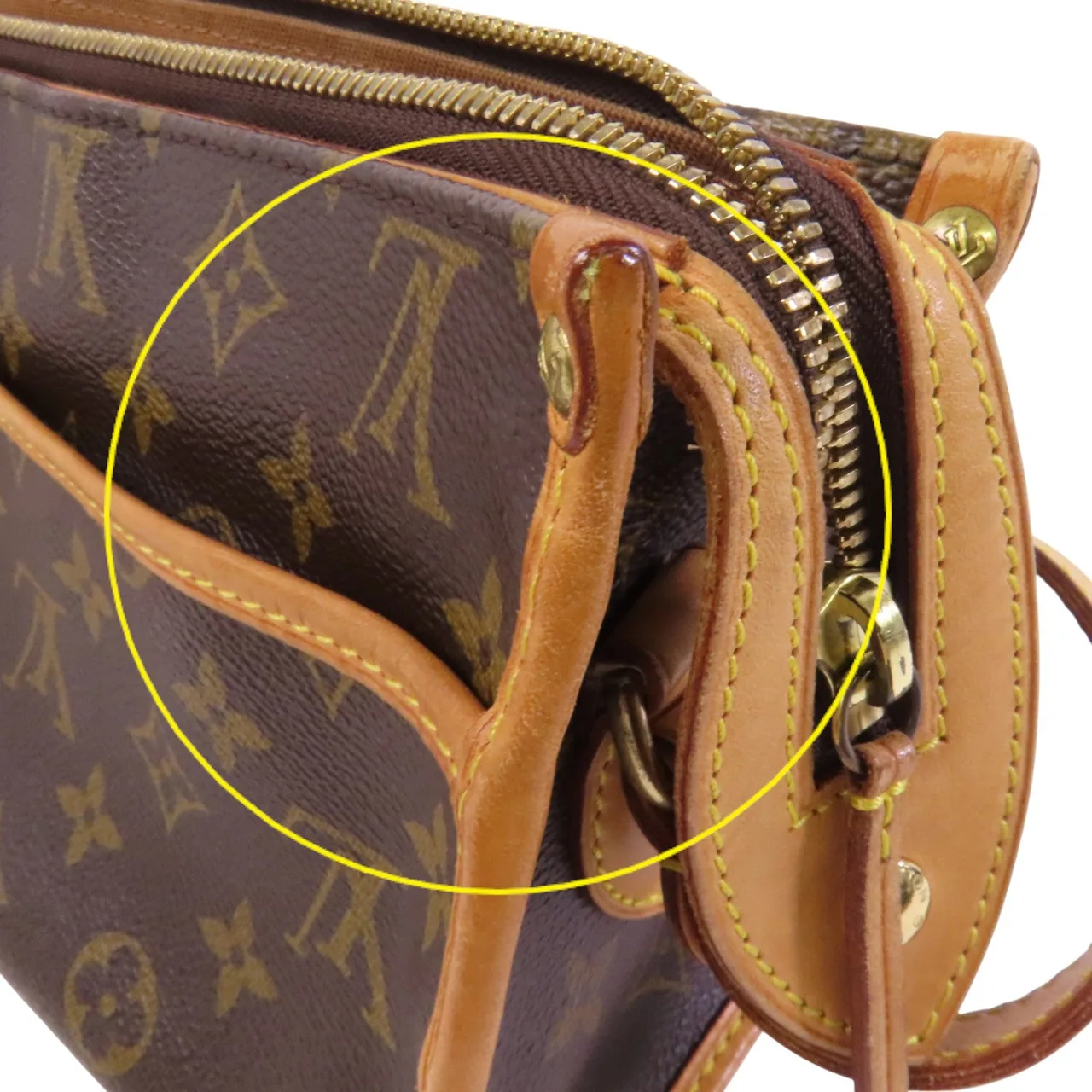 LOUIS VUITTON Popincourt M40008 肩背包 塗層帆布 棕色 / Brown 塗層帆布 中古品B - 縮圖 16