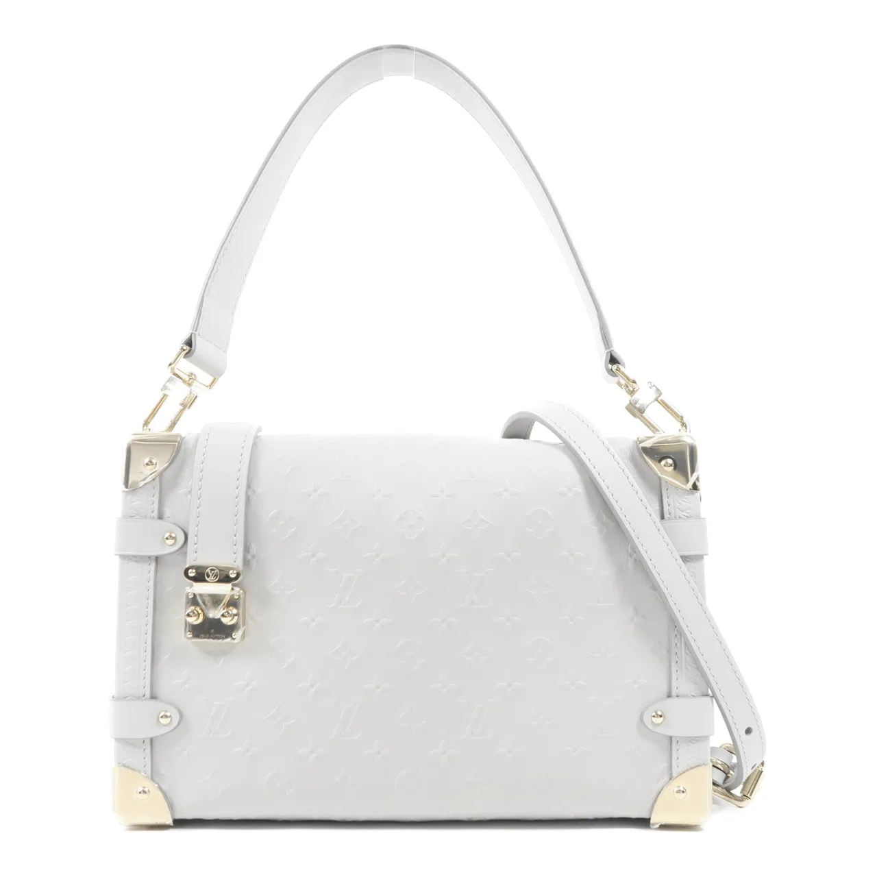 LOUIS VUITTON Side Trunk M25602 兩用包 牛皮 灰色