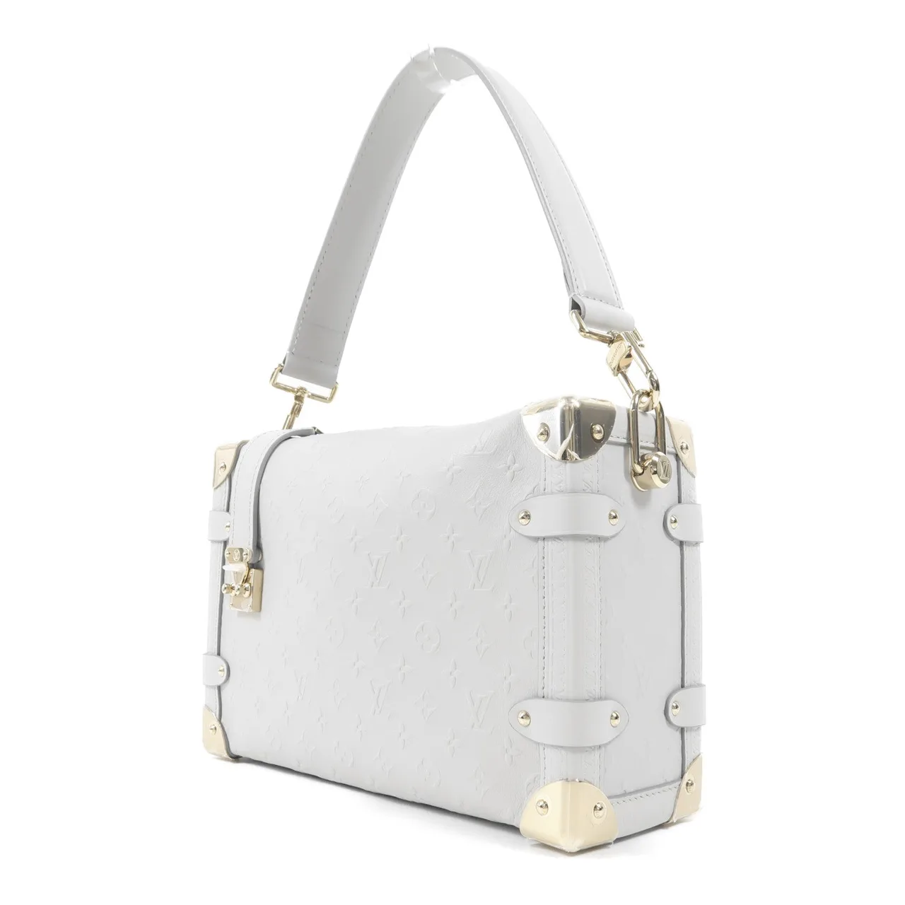 LOUIS VUITTON Side Trunk M25602 兩用包 牛皮 灰色 牛皮 新品同様 - 縮圖 3