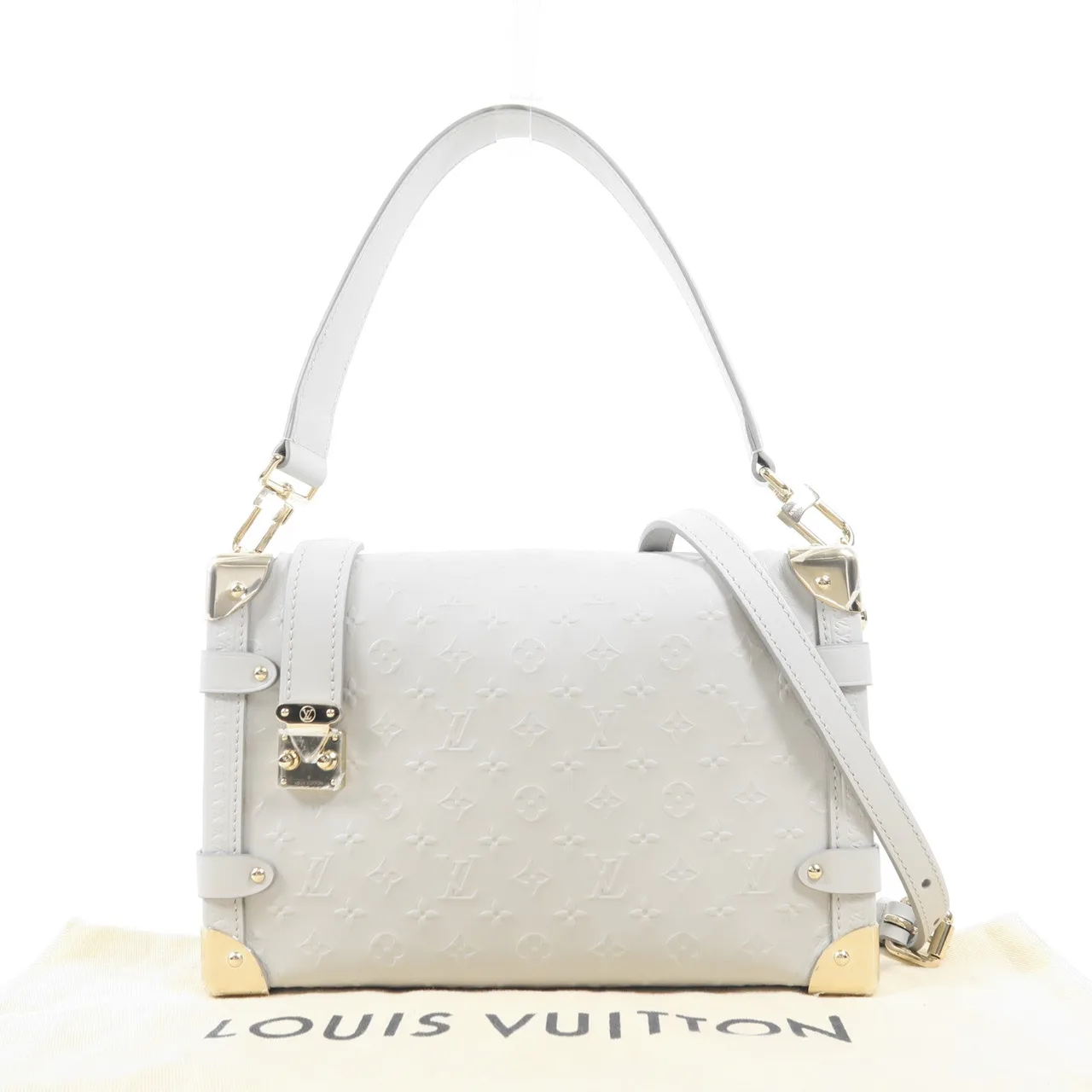 LOUIS VUITTON Side Trunk M25602 兩用包 牛皮 灰色 牛皮 新品同様 - 縮圖 8