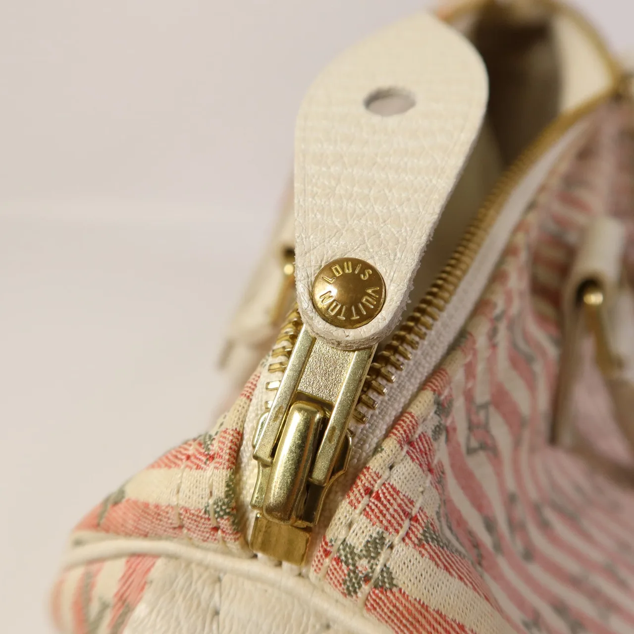 LOUIS VUITTON Croisette 肩背包 帆布 粉色 / 白色 / Pink 帆布 中古品B - 縮圖 9