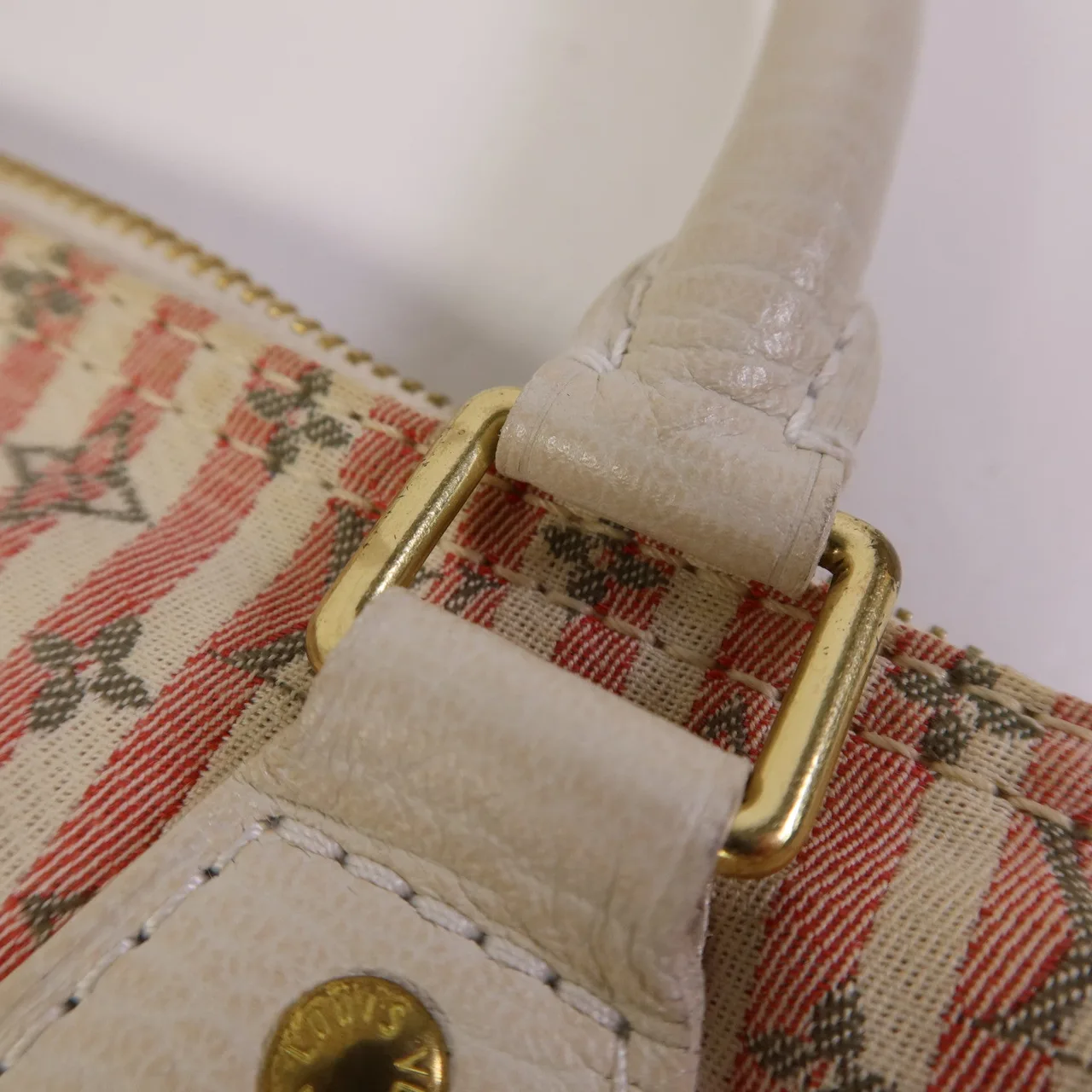 LOUIS VUITTON Croisette 肩背包 帆布 粉色 / 白色 / Pink 帆布 中古品B - 縮圖 10