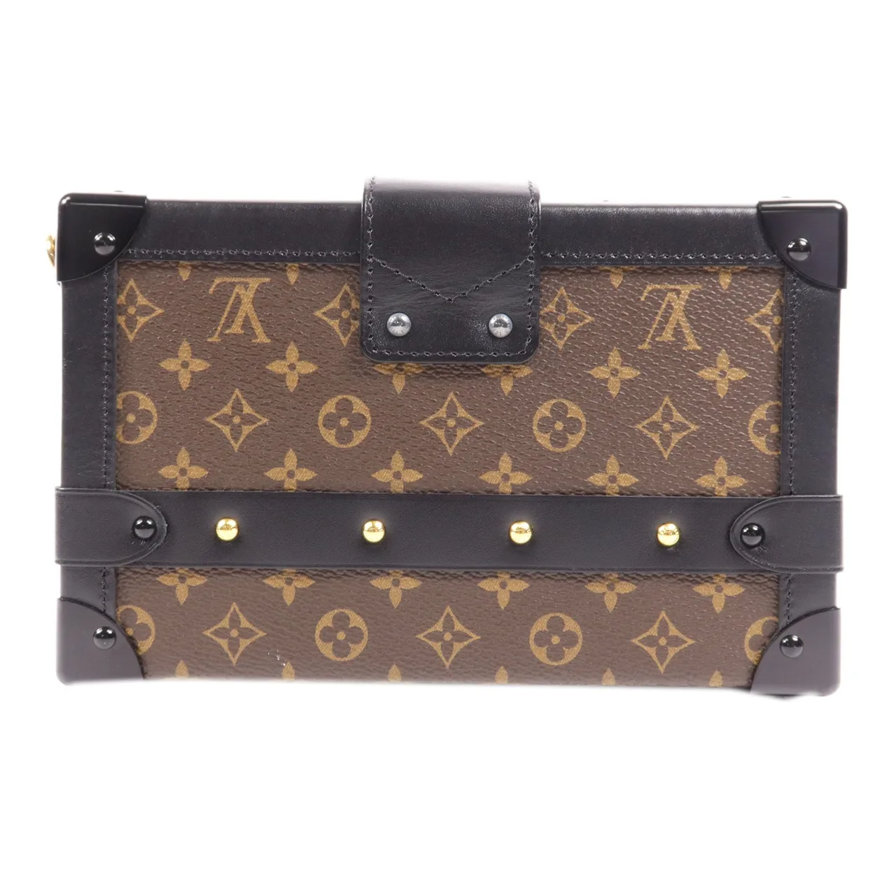 LOUIS VUITTON Petite Malle M44199 肩背包 塗層帆布 棕色 塗層帆布 中古品A - 縮圖 2