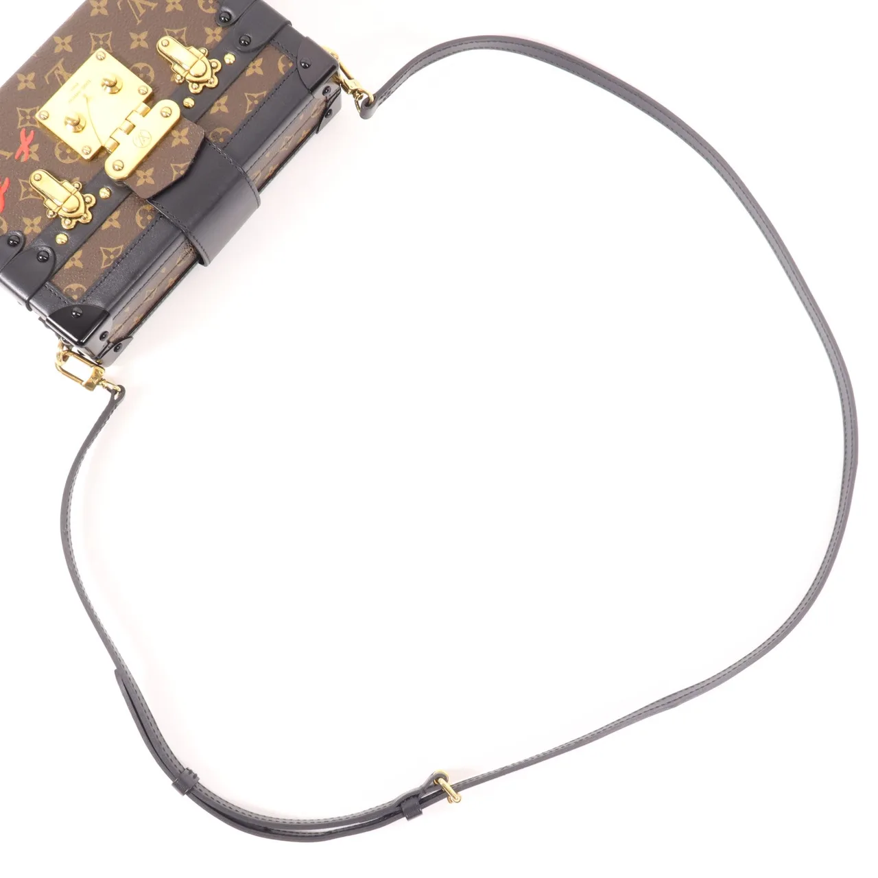 LOUIS VUITTON Petite Malle M44199 肩背包 塗層帆布 棕色 塗層帆布 中古品A - 縮圖 8