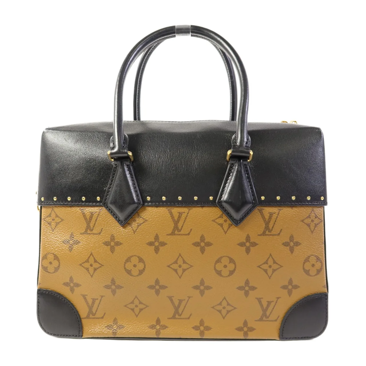 LOUIS VUITTON Malle M43595 兩用包 塗層帆布 棕色 / 黑色 / Brown/Black 塗層帆布 中古品A - 縮圖 2
