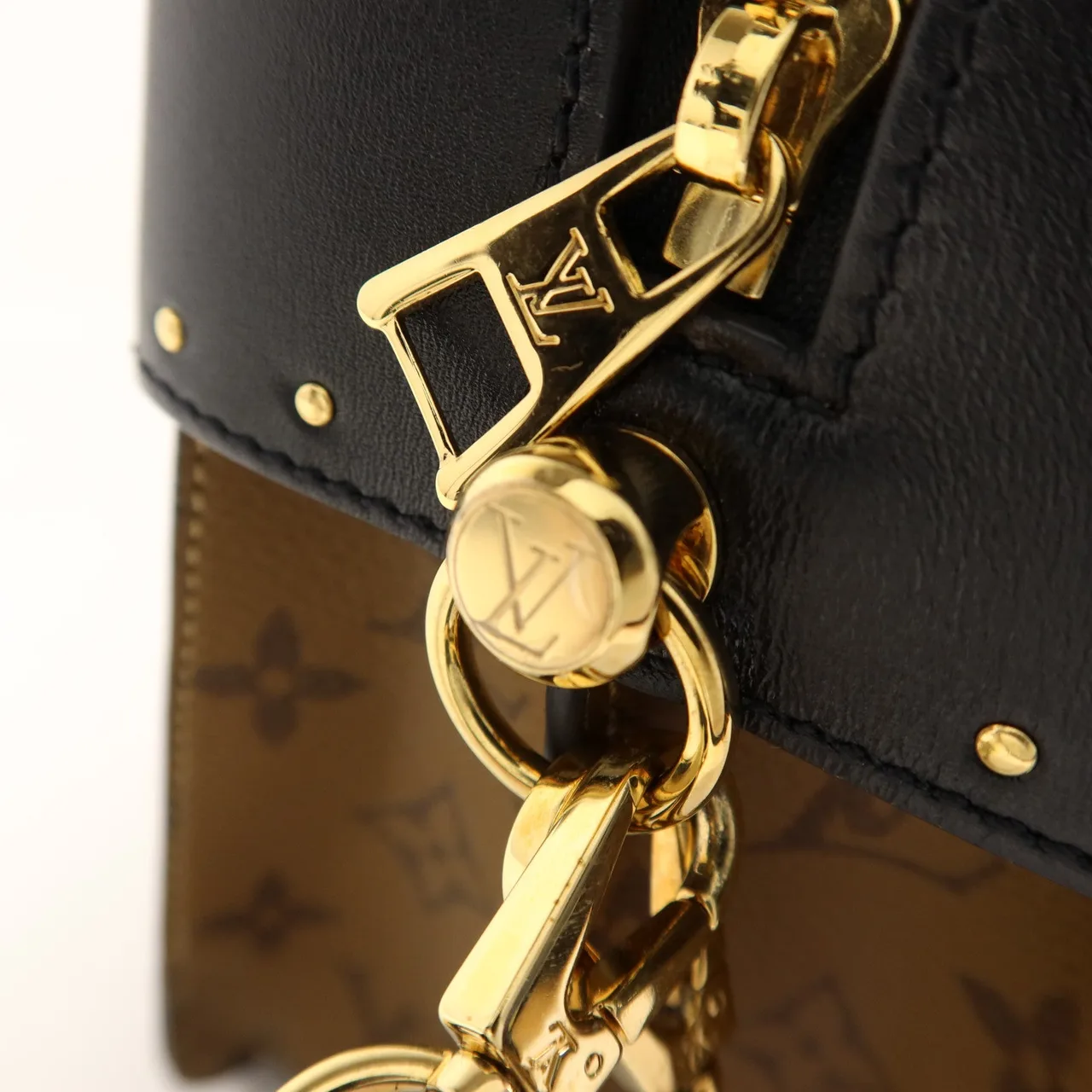 LOUIS VUITTON Malle M43595 兩用包 塗層帆布 棕色 / 黑色 / Brown/Black 塗層帆布 中古品A - 縮圖 10