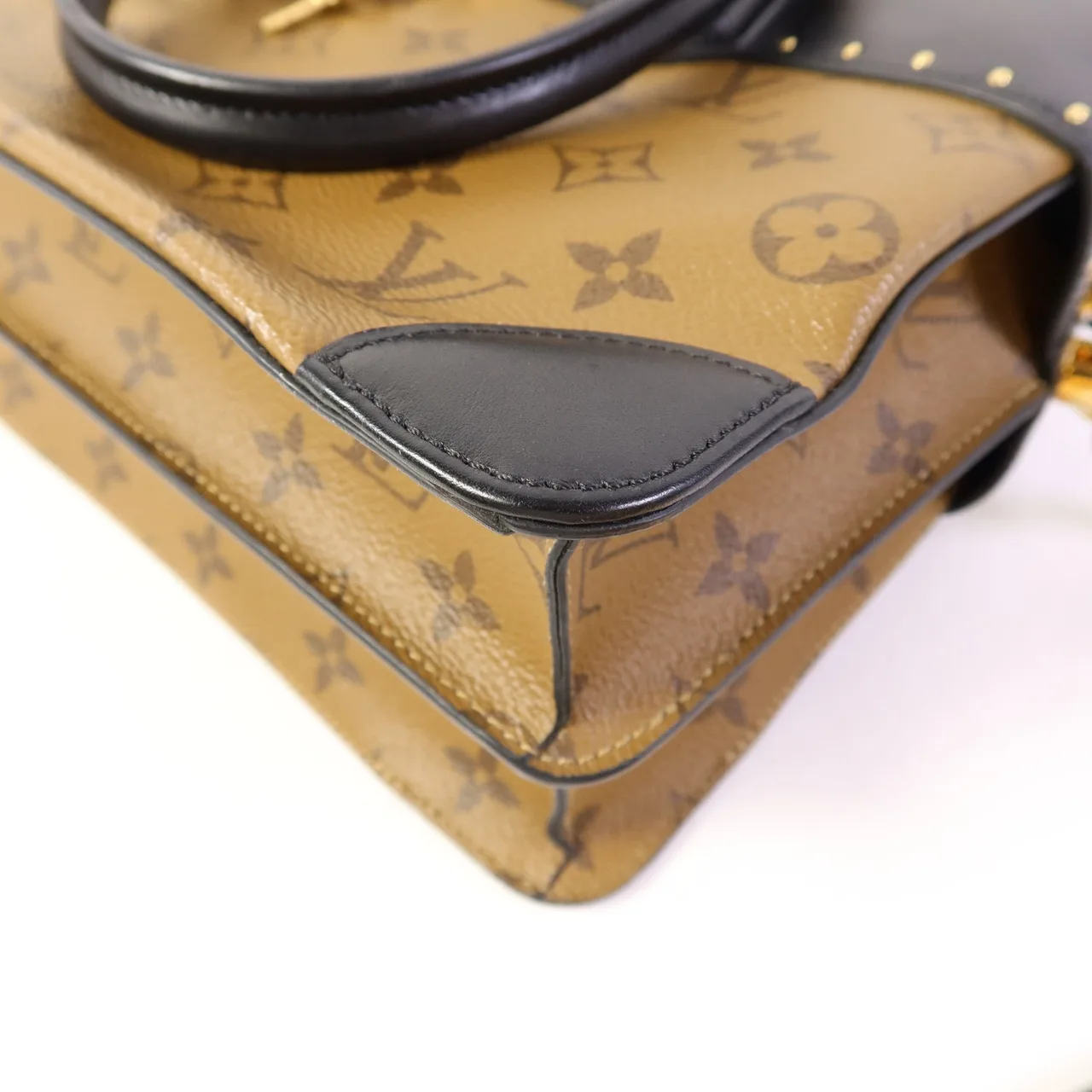 LOUIS VUITTON Malle M43595 兩用包 塗層帆布 棕色 / 黑色 / Brown/Black 塗層帆布 中古品A - 縮圖 11