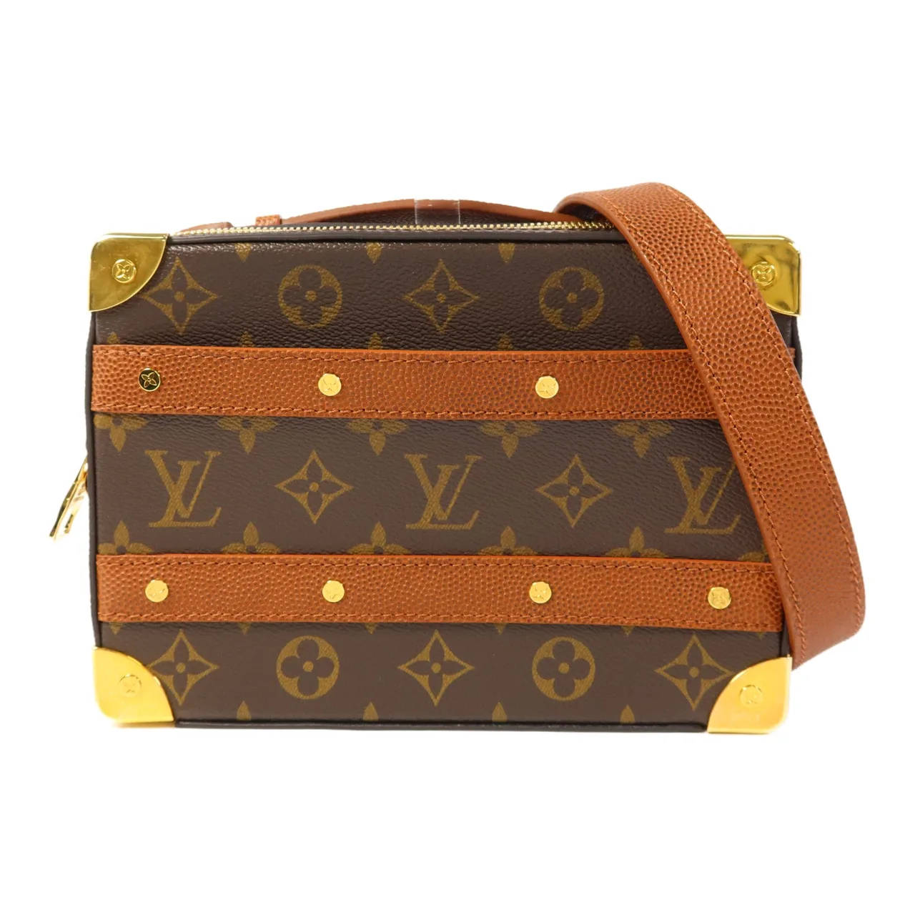 LOUIS VUITTON Trunk M45785 兩用包 塗層帆布 棕色