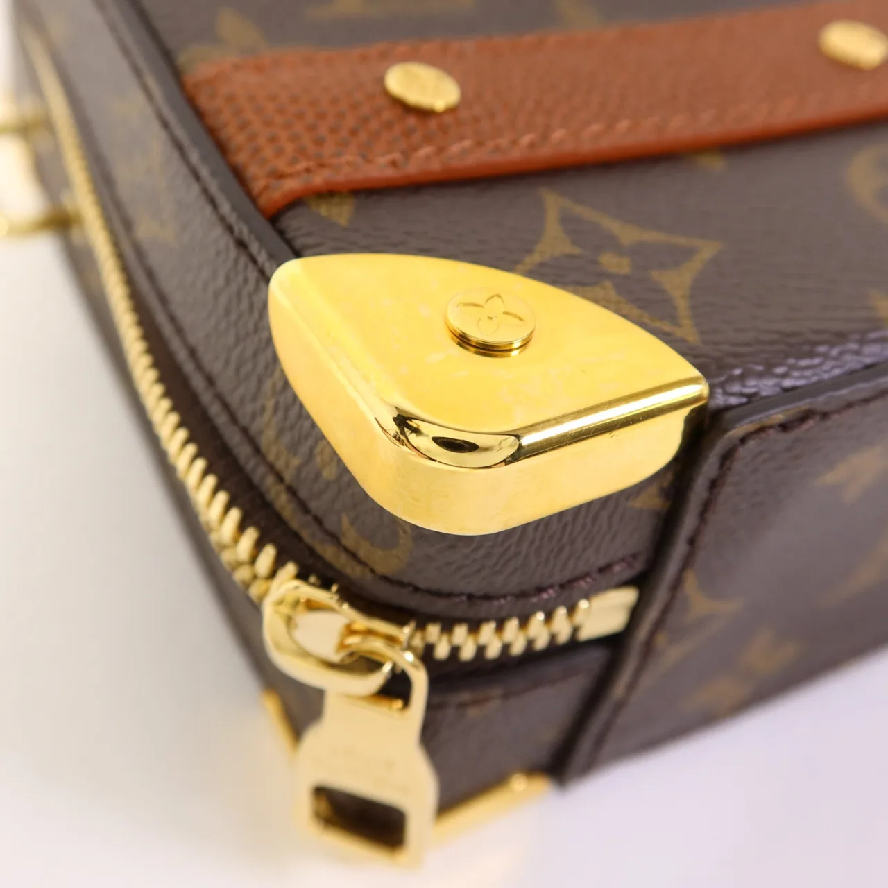 LOUIS VUITTON Trunk M45785 兩用包 塗層帆布 棕色 塗層帆布 中古品A - 縮圖 12