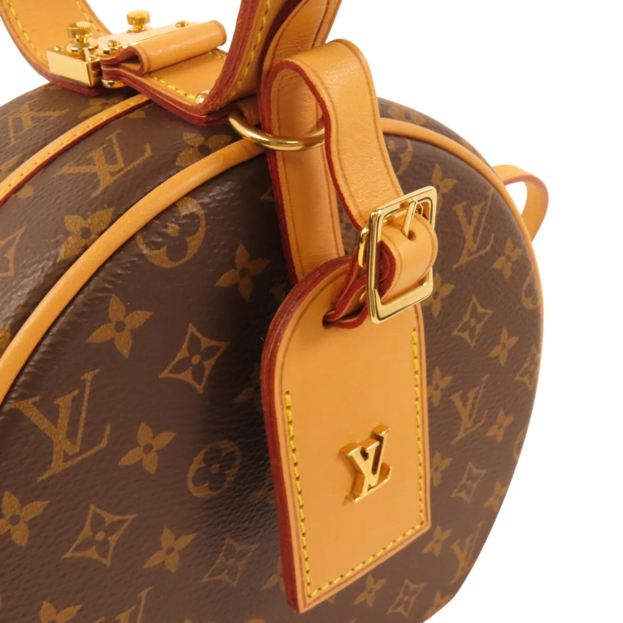 LOUIS VUITTON Petite Boite Chapeau M43514 兩用包 塗層帆布 棕色 塗層帆布 中古品A - 縮圖 9